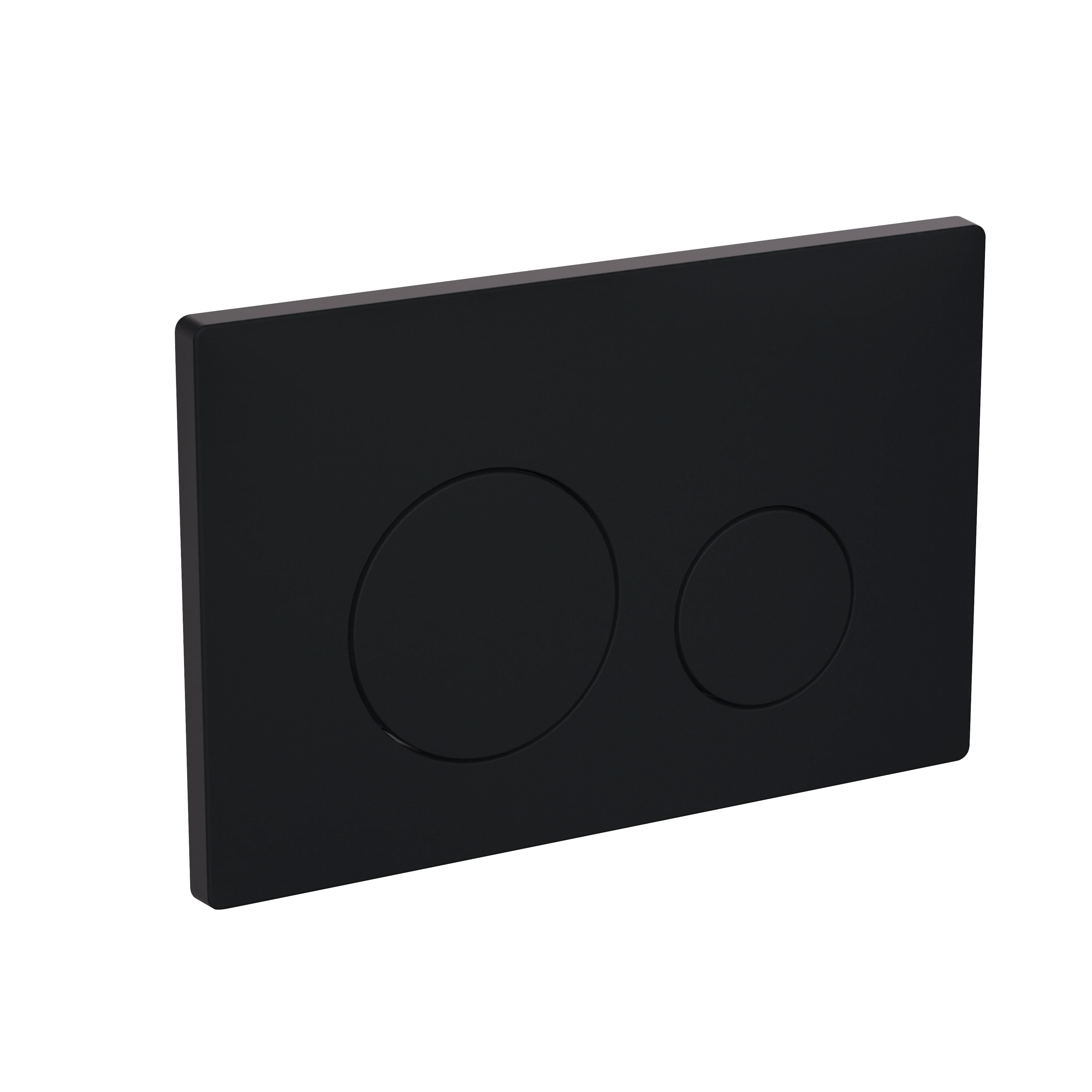 Baridi Matt Black Toilet Flush Plate with Dual Flush - DH406