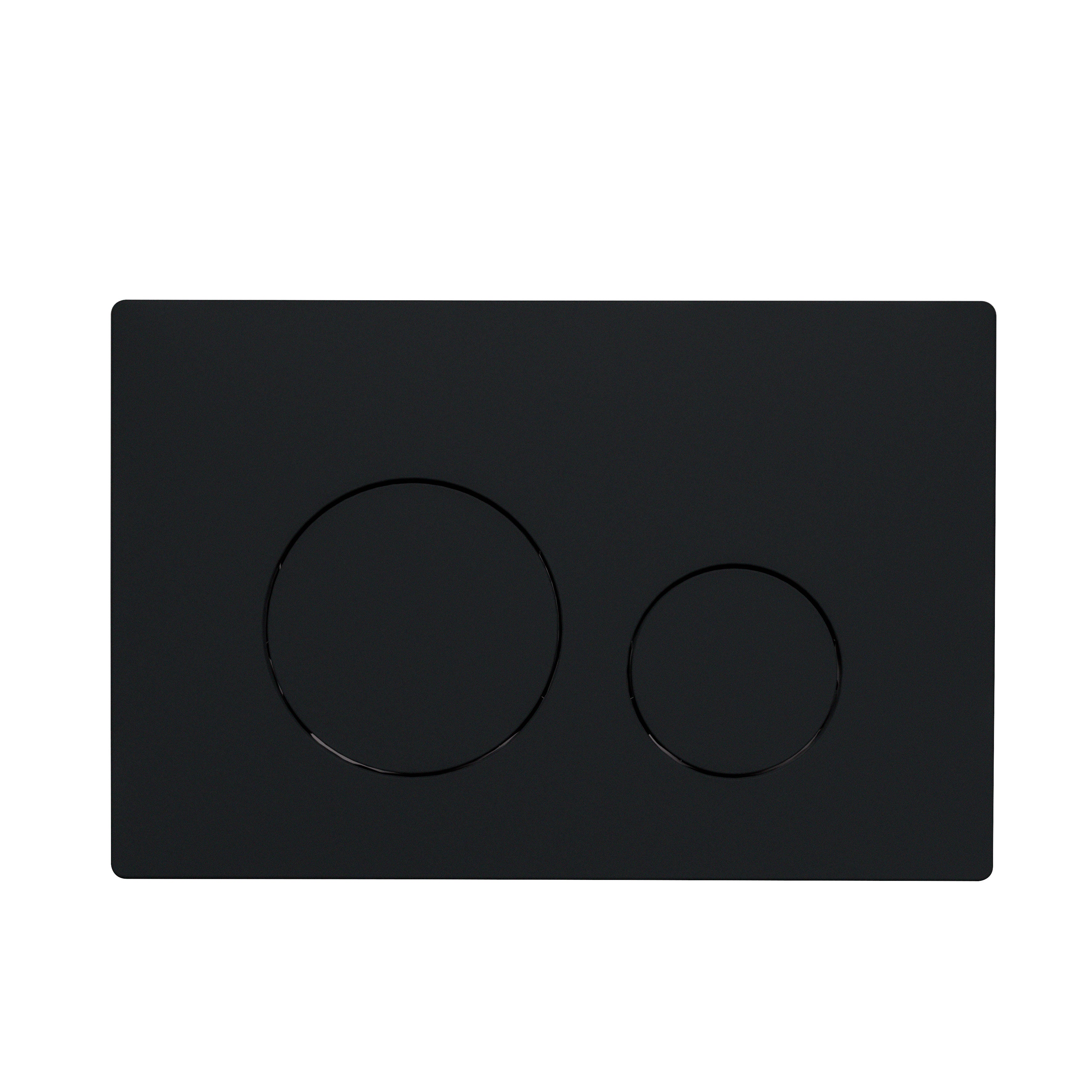 Baridi Matt Black Toilet Flush Plate with Dual Flush - DH406