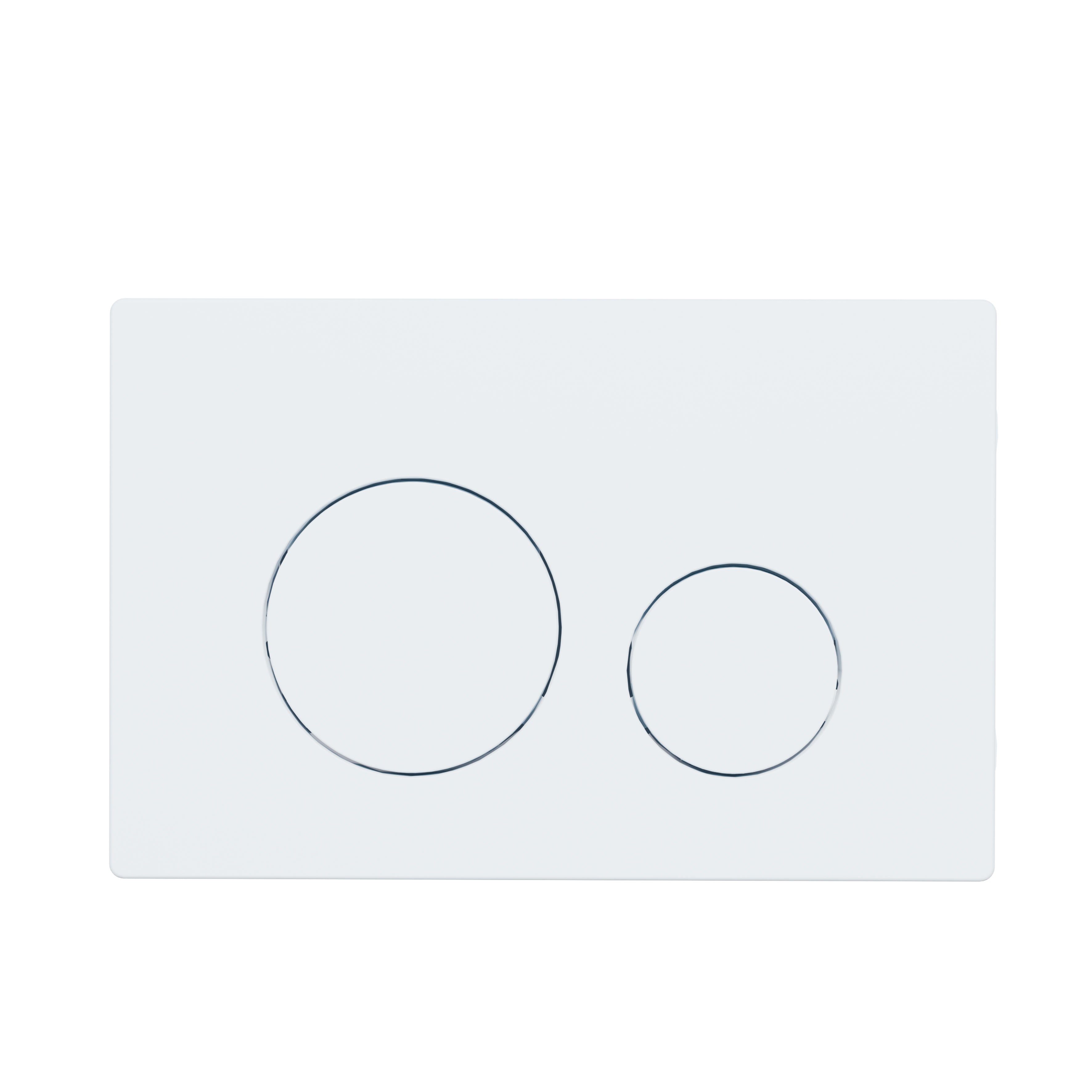 Baridi Matt White Toilet Flush Plate with Dual Flush - DH407