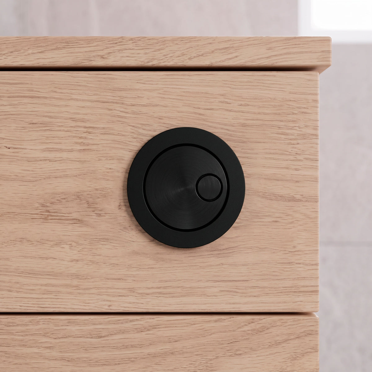 Baridi Matt Black Flush Button for Cabinet-Style Cistern - DH409