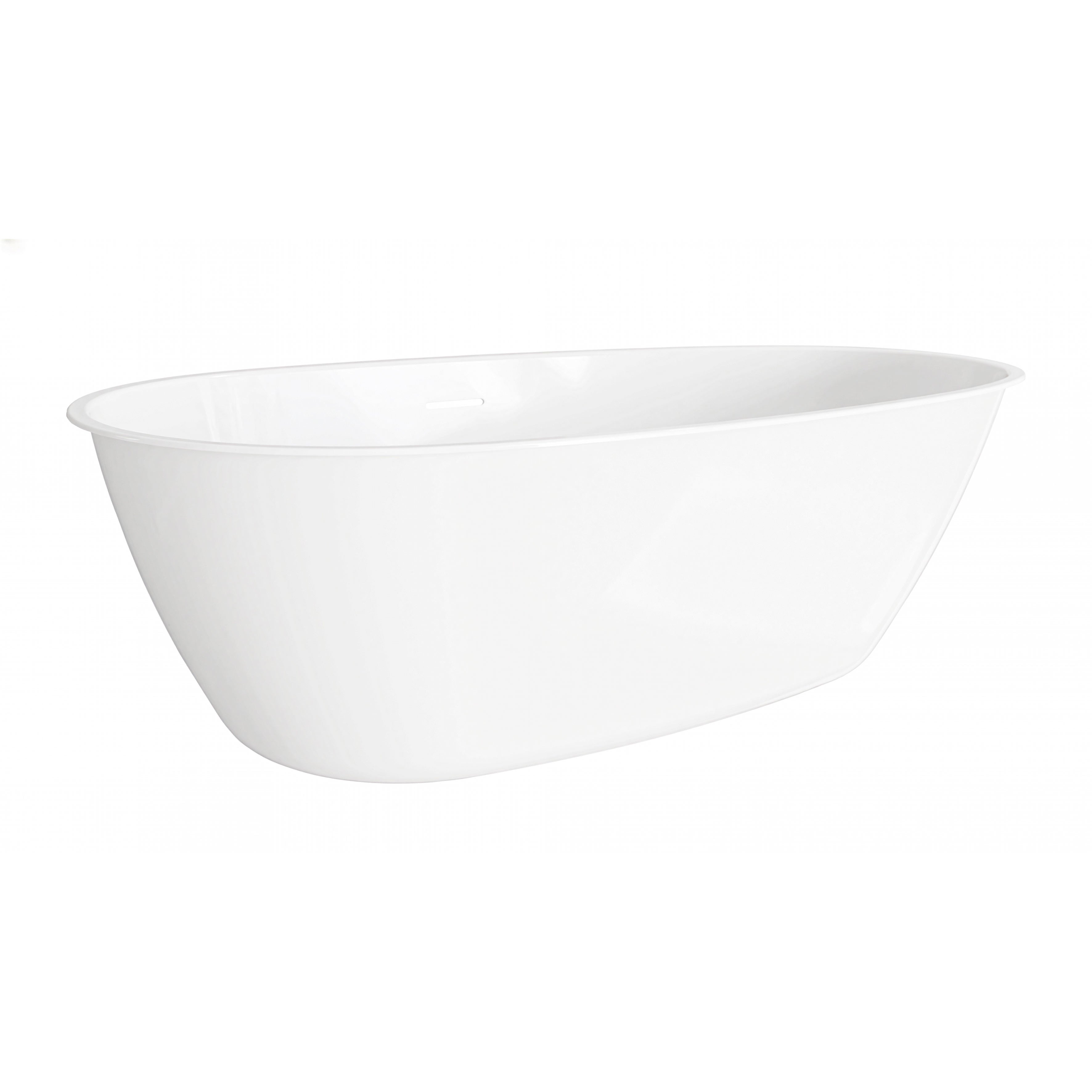 Baridi Double-Ended Slim Rim Bath with Overflow System 140cm, Gloss White - DH415