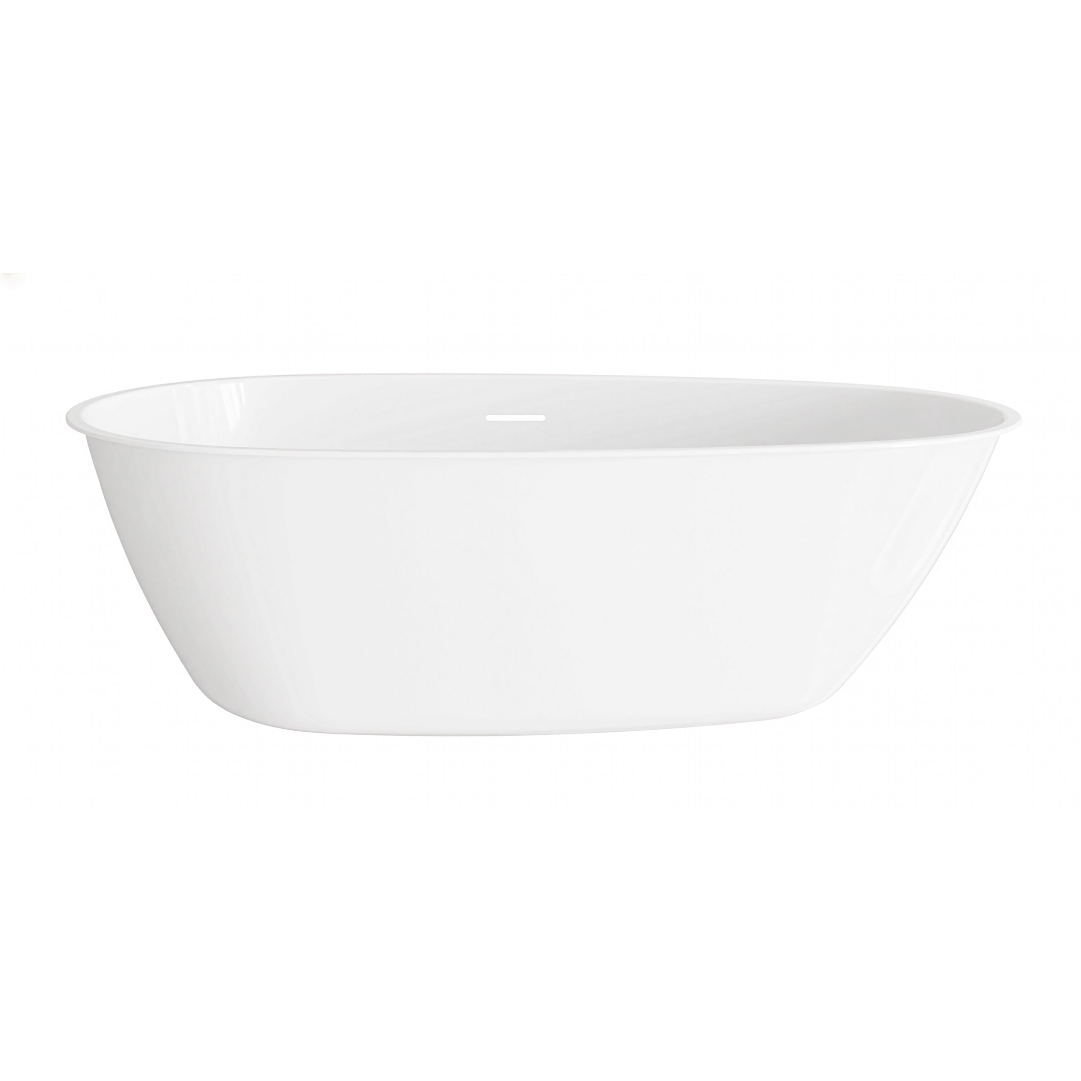 Baridi Double-Ended Slim Rim Bath with Overflow System 140cm, Gloss White - DH415