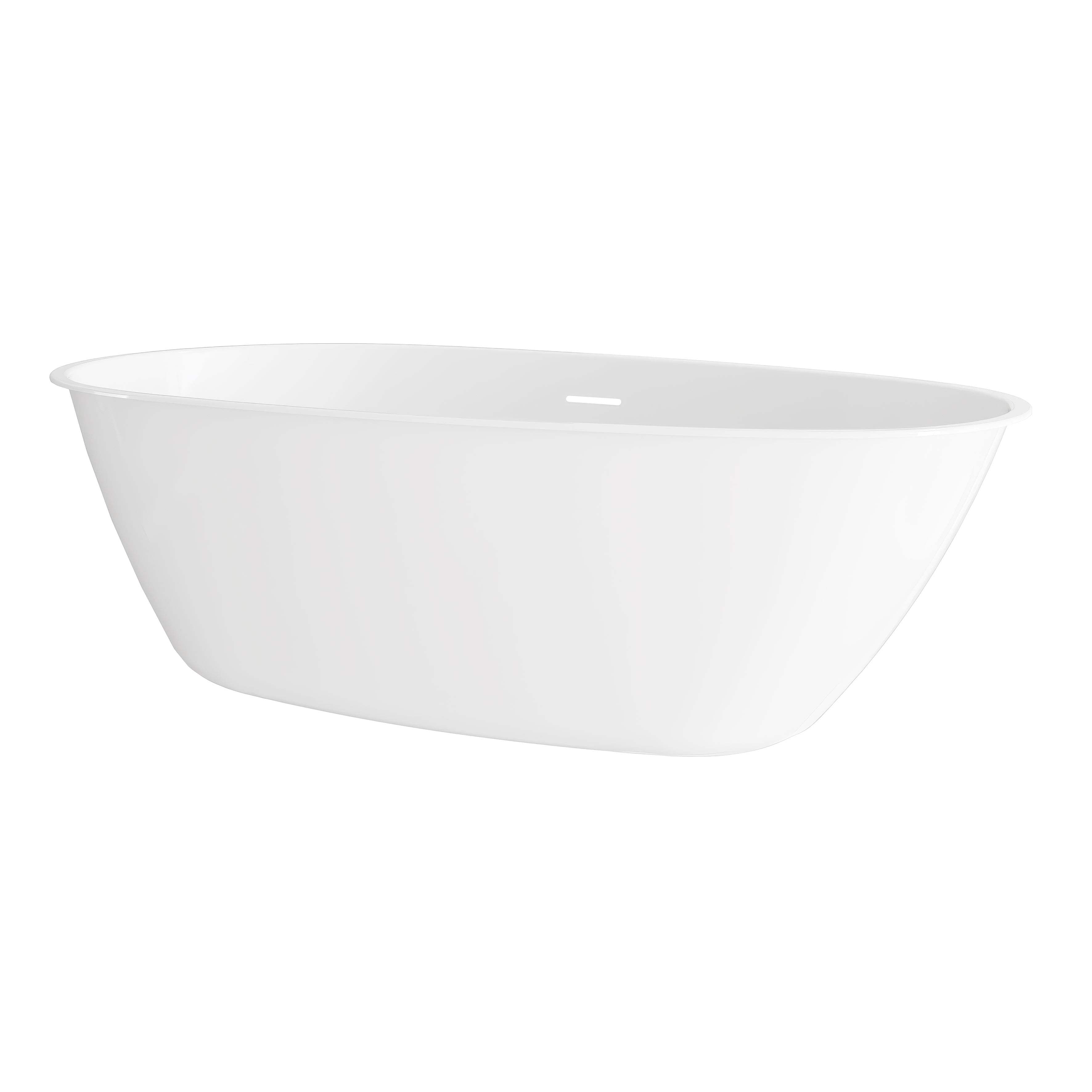 Baridi Double-Ended Slim Rim Bath with Overflow System 140cm, Gloss White - DH415