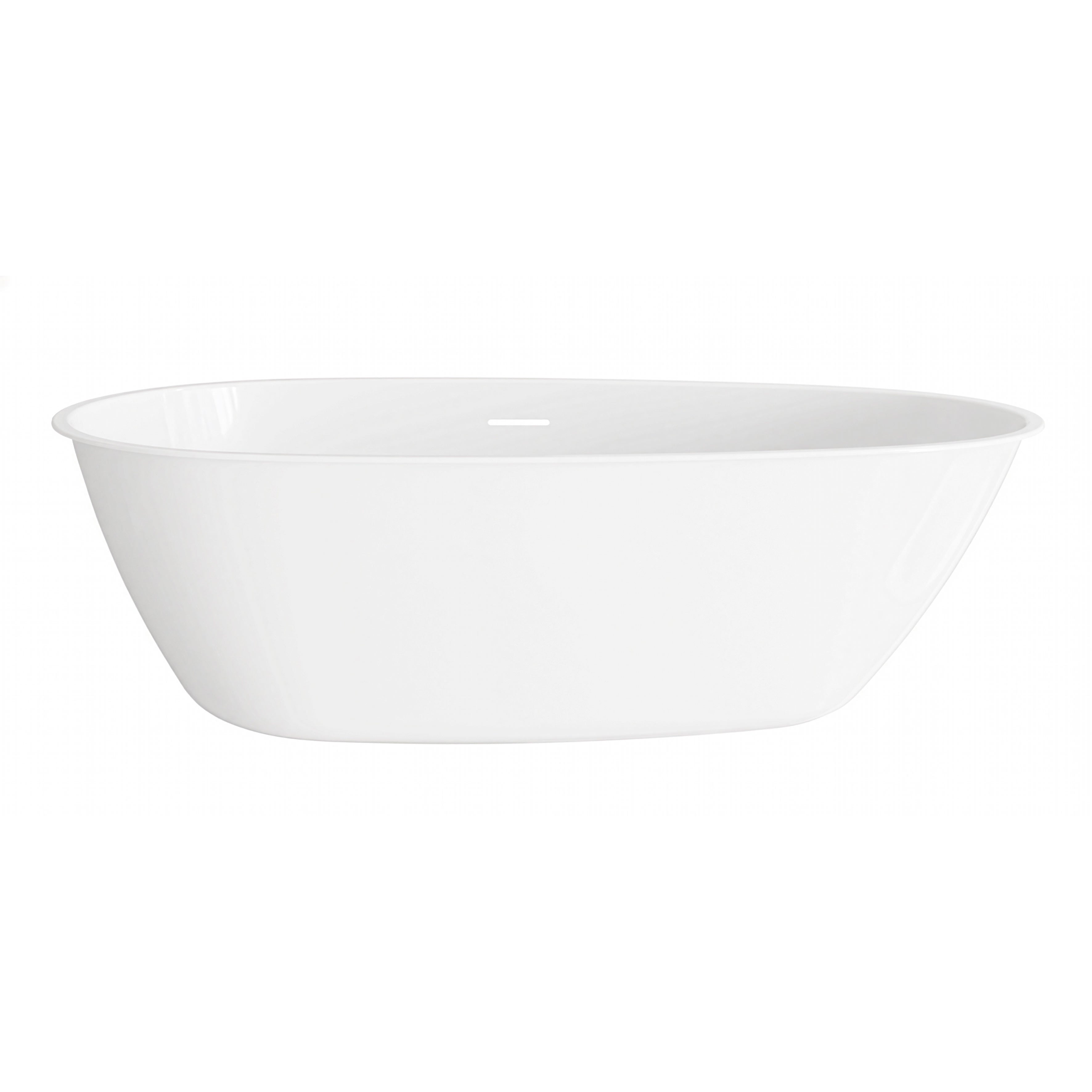 Baridi Double-Ended Slim Rim Bath with Overflow System 150cm, Gloss White - DH416