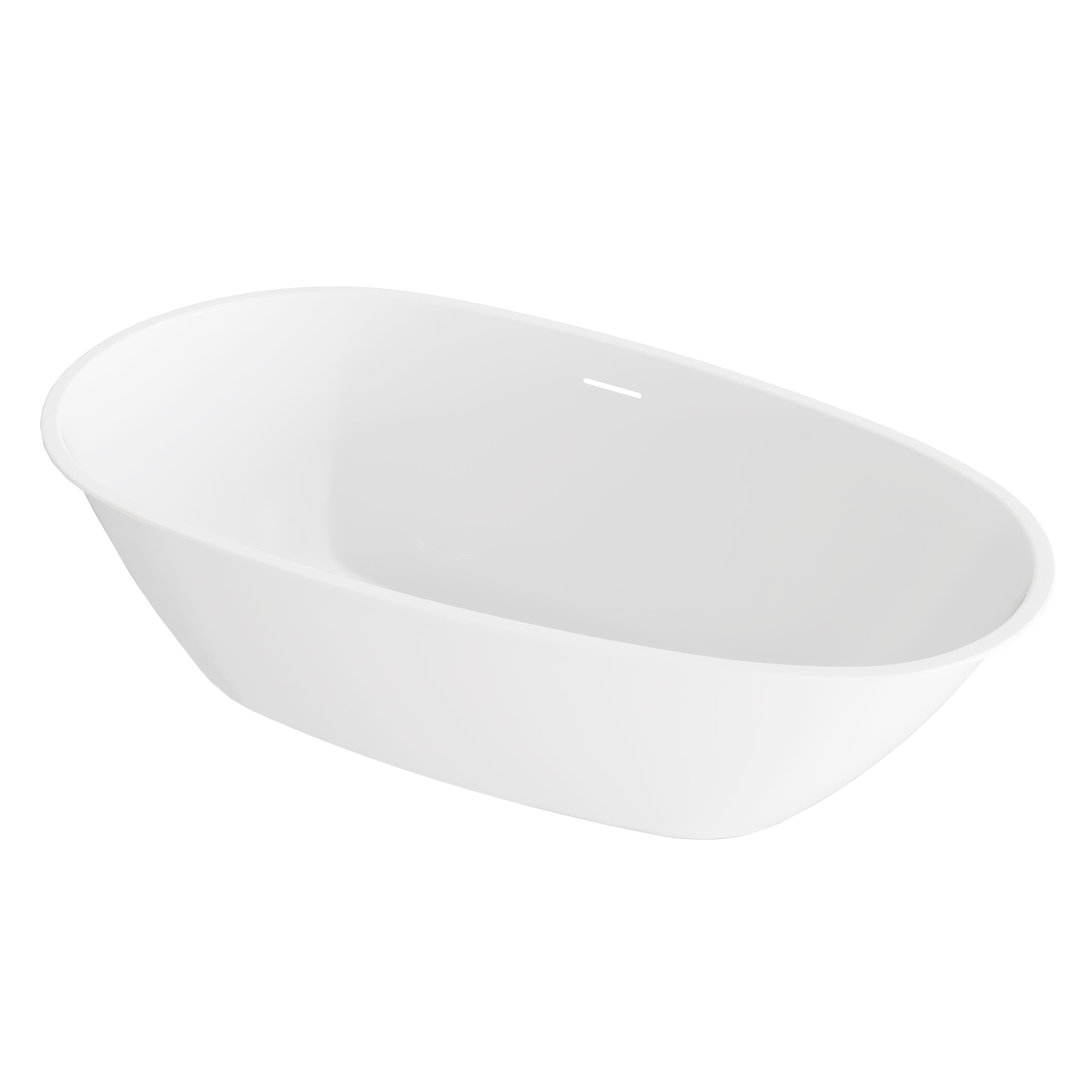Baridi Double-Ended Slim Rim Bath with Overflow System 150cm, Gloss White - DH416