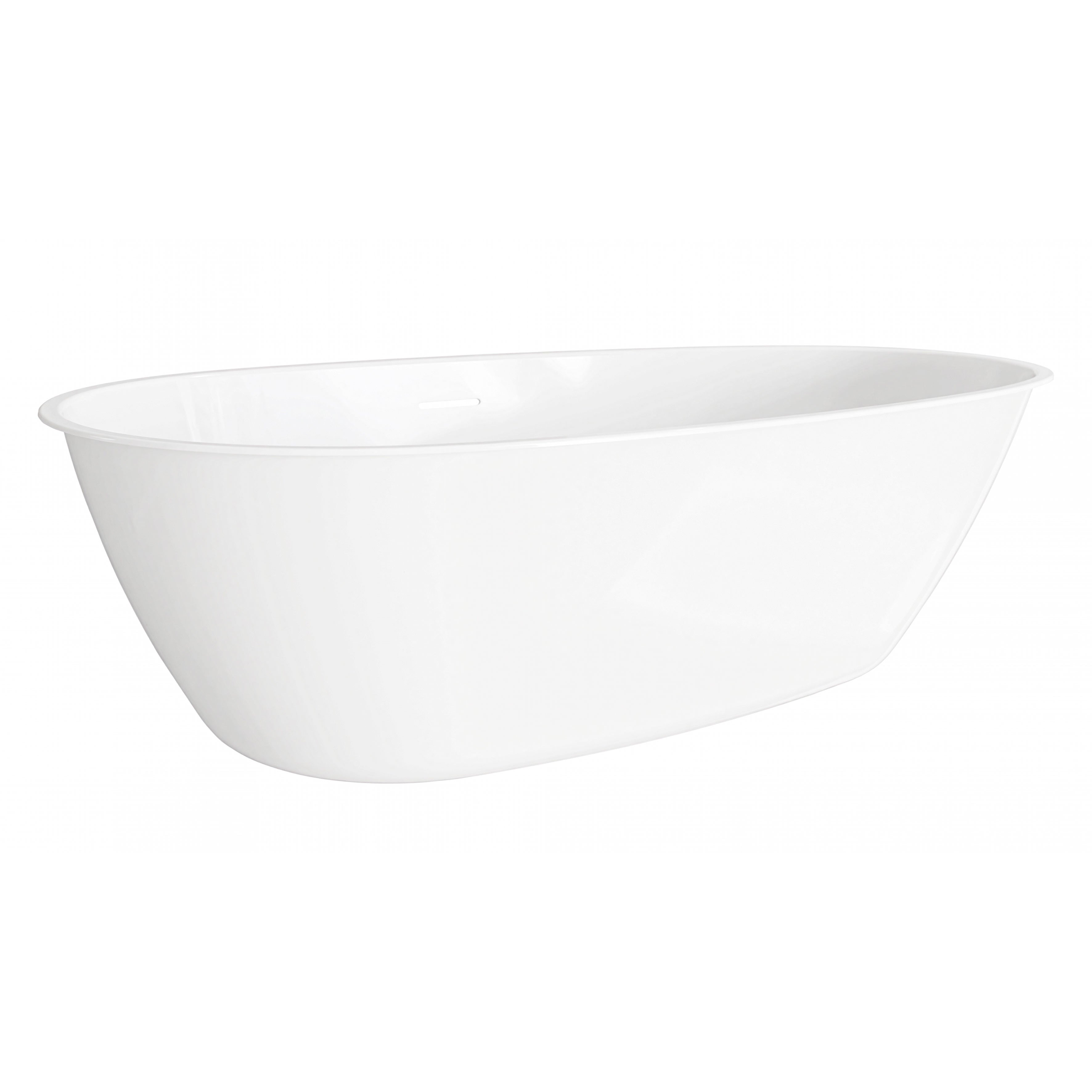 Baridi Double-Ended Slim Rim Bath with Overflow System 160cm, Gloss White - DH417
