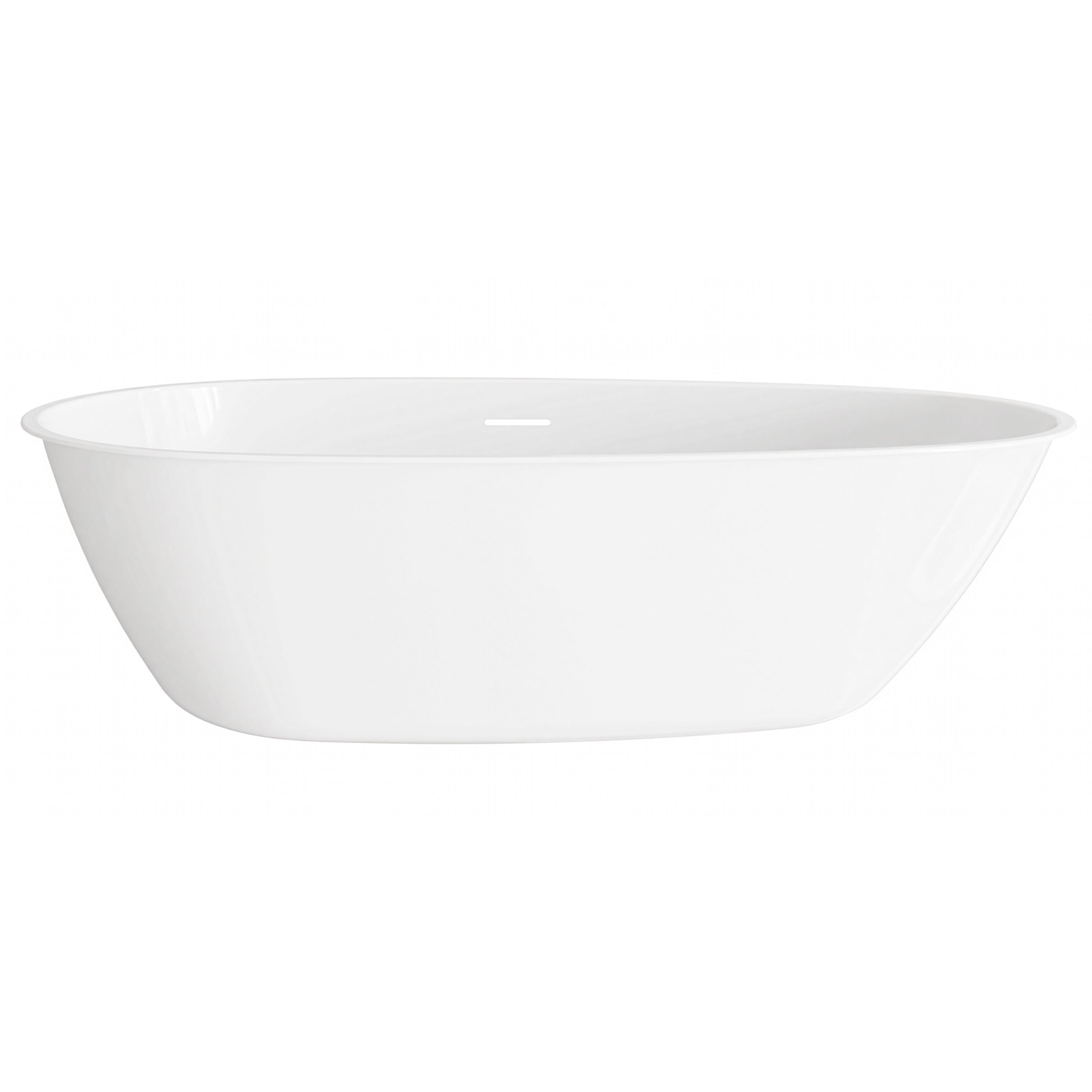 Baridi Double-Ended Slim Rim Bath with Overflow System 170cm, Gloss White - DH418