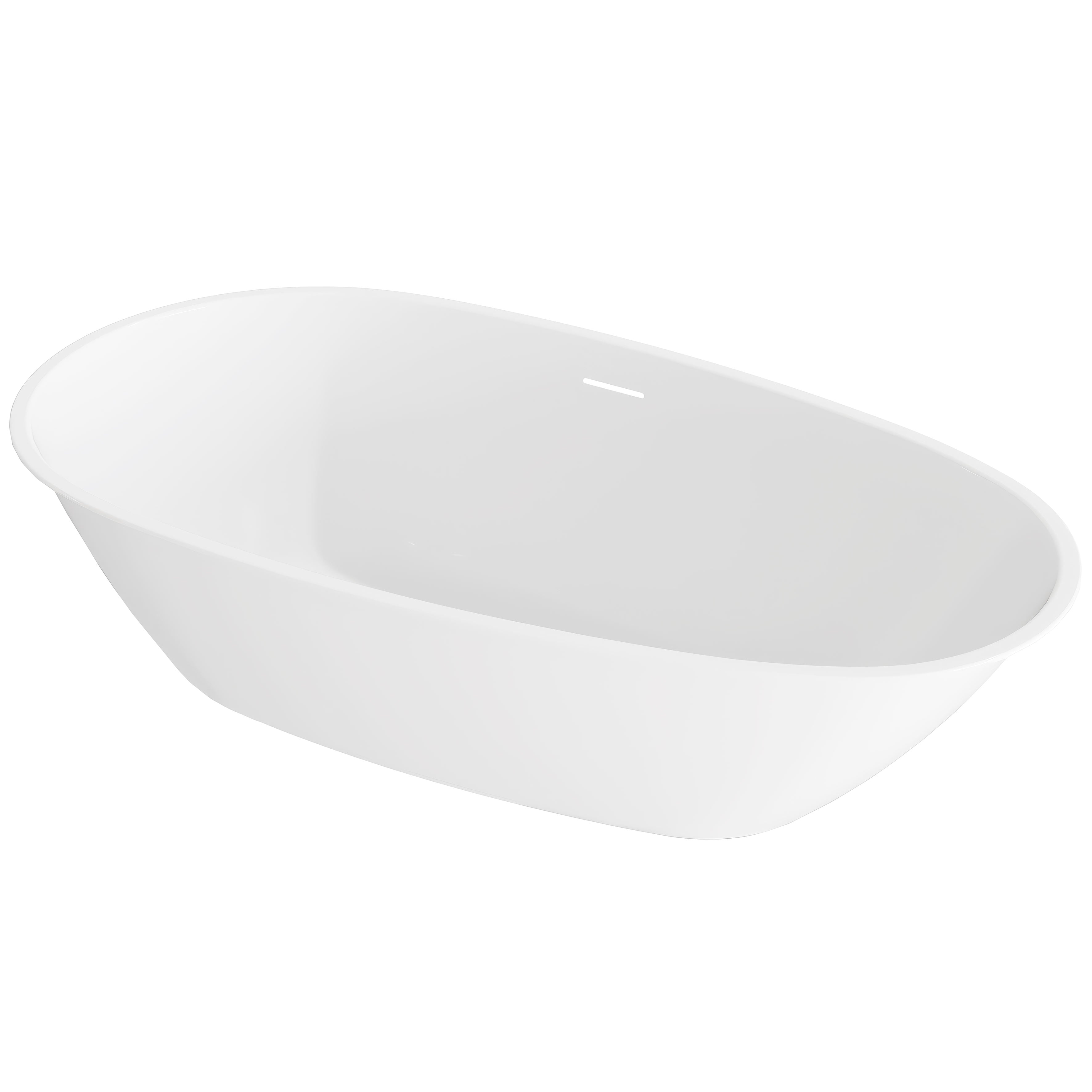 Baridi Double-Ended Slim Rim Bath with Overflow System 170cm, Gloss White - DH418