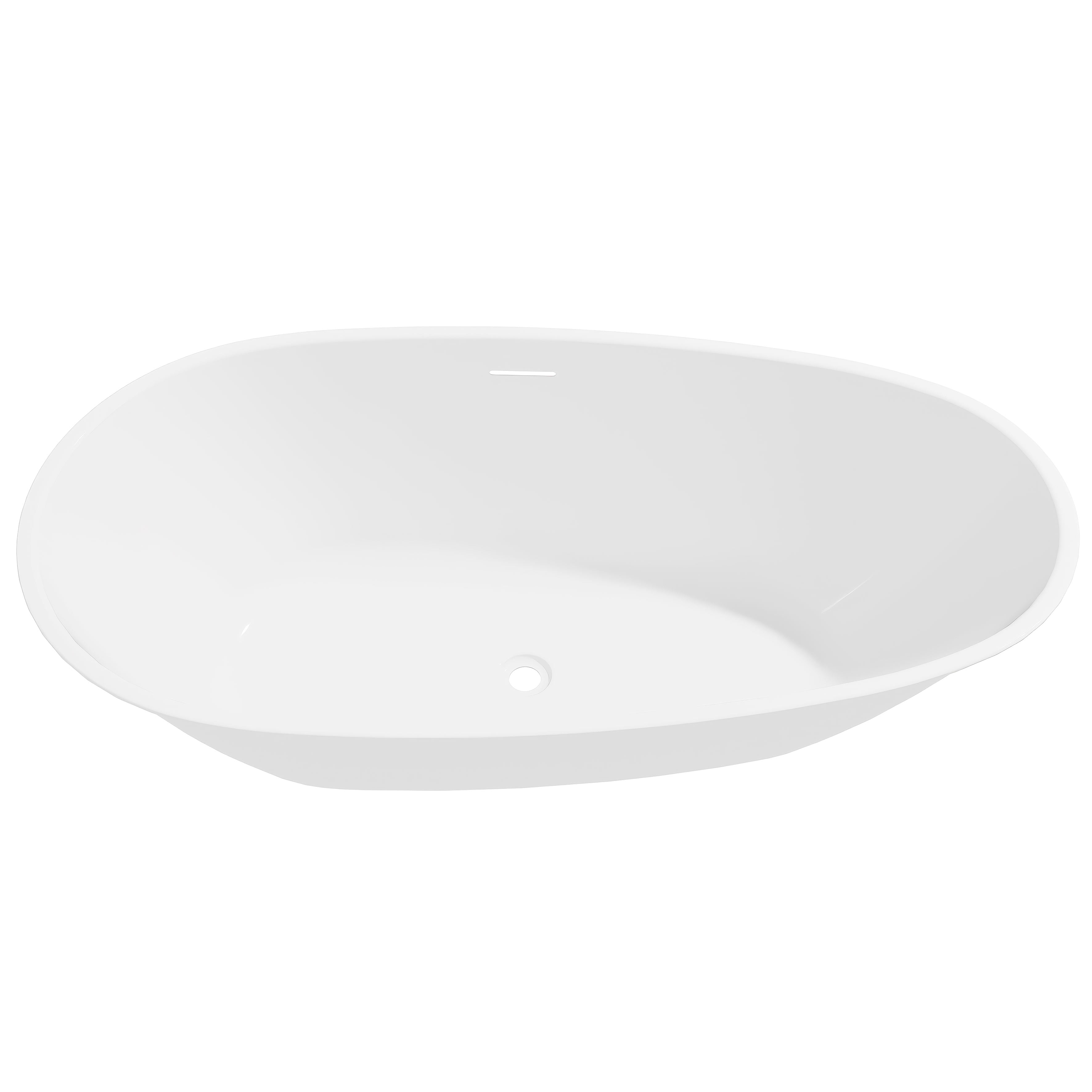 Baridi Double-Ended Slim Rim Bath with Overflow System 170cm, Gloss White - DH418