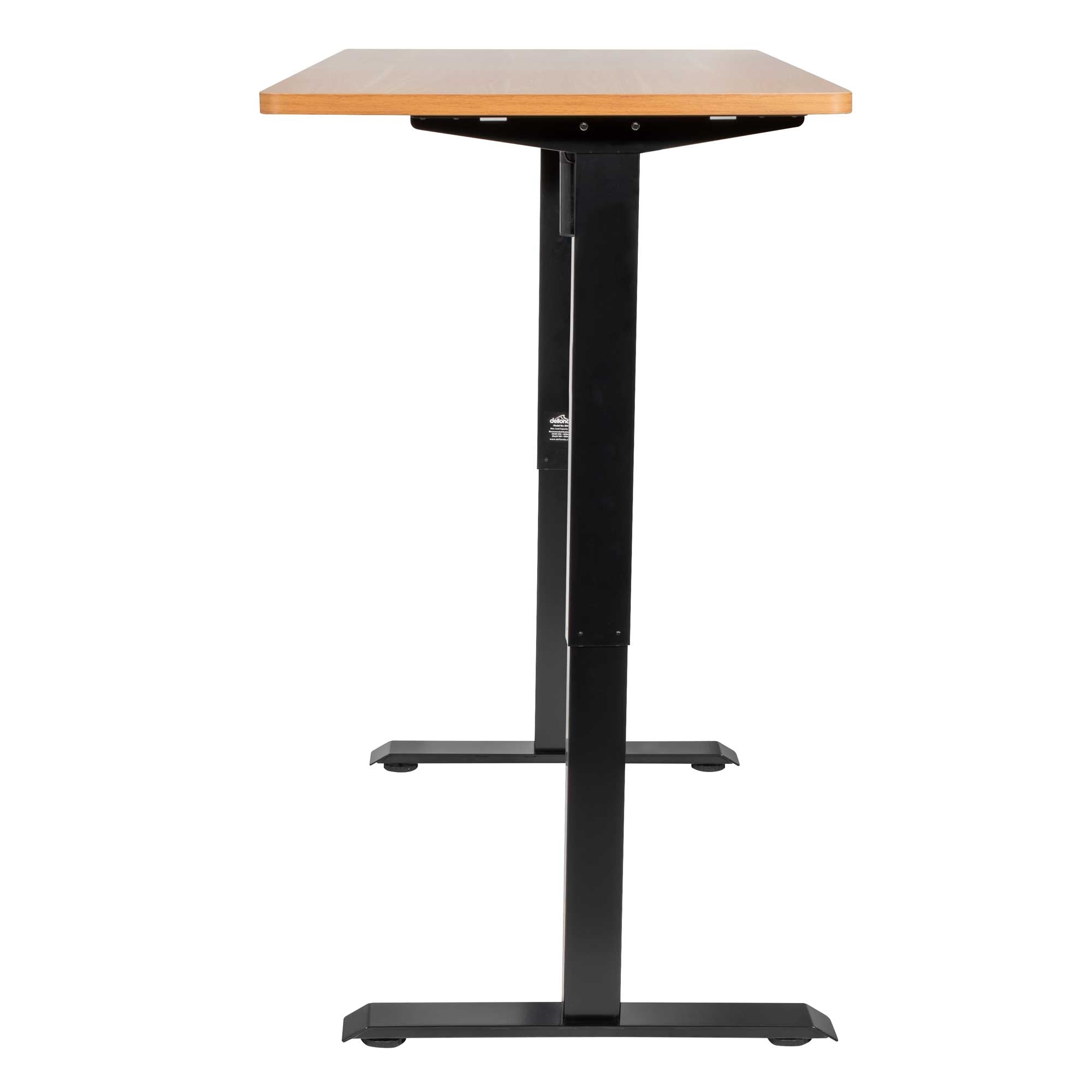 Oak Electric Adjustable-Height Standing Desk with Memory, 1400 x 700mm - DH41