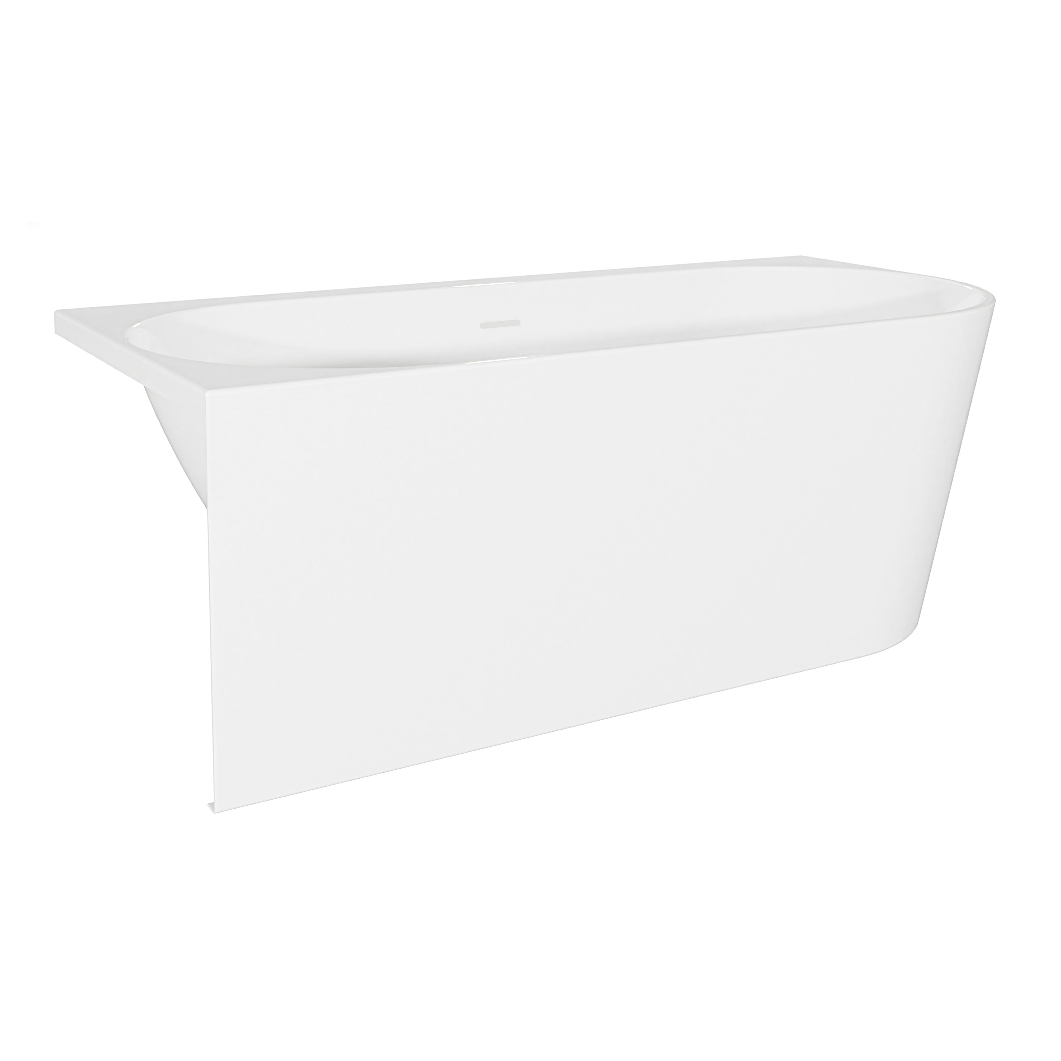 Baridi Left-Hand Corner Slim Rim Bath with Overflow System 150cm, Gloss White - DH423