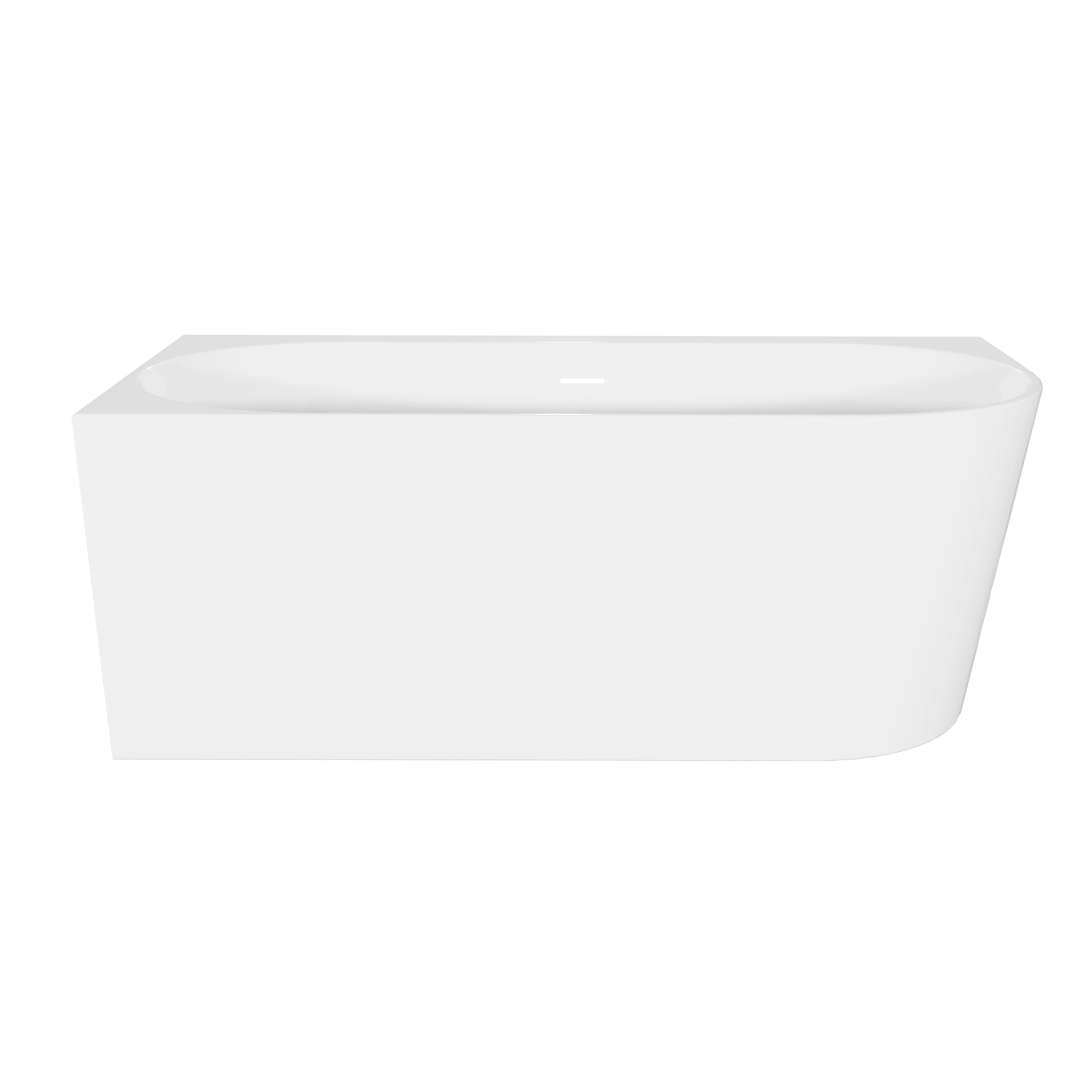 Baridi Left-Hand Corner Slim Rim Bath with Overflow System 150cm, Gloss White - DH423