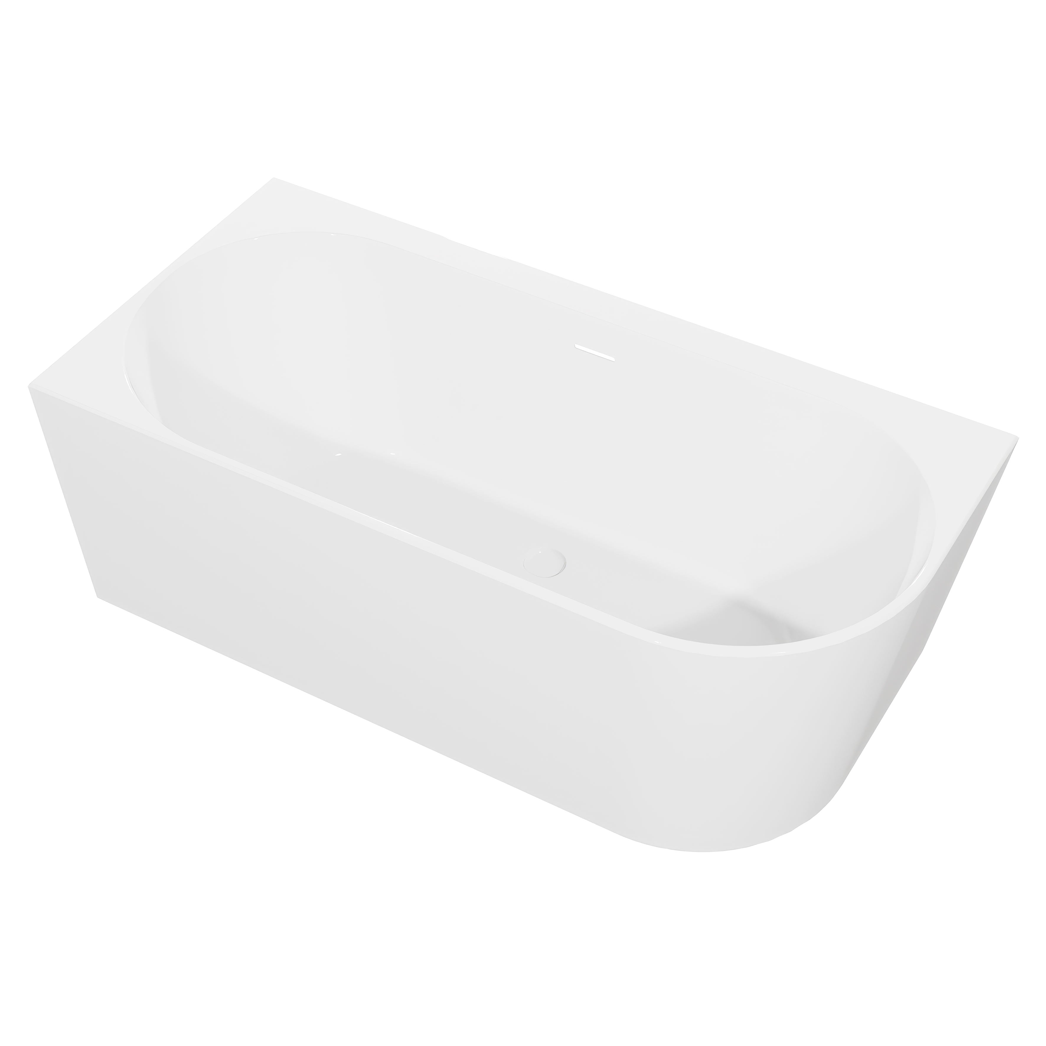 Baridi Left-Hand Corner Slim Rim Bath with Overflow System 170cm, Gloss White - DH425