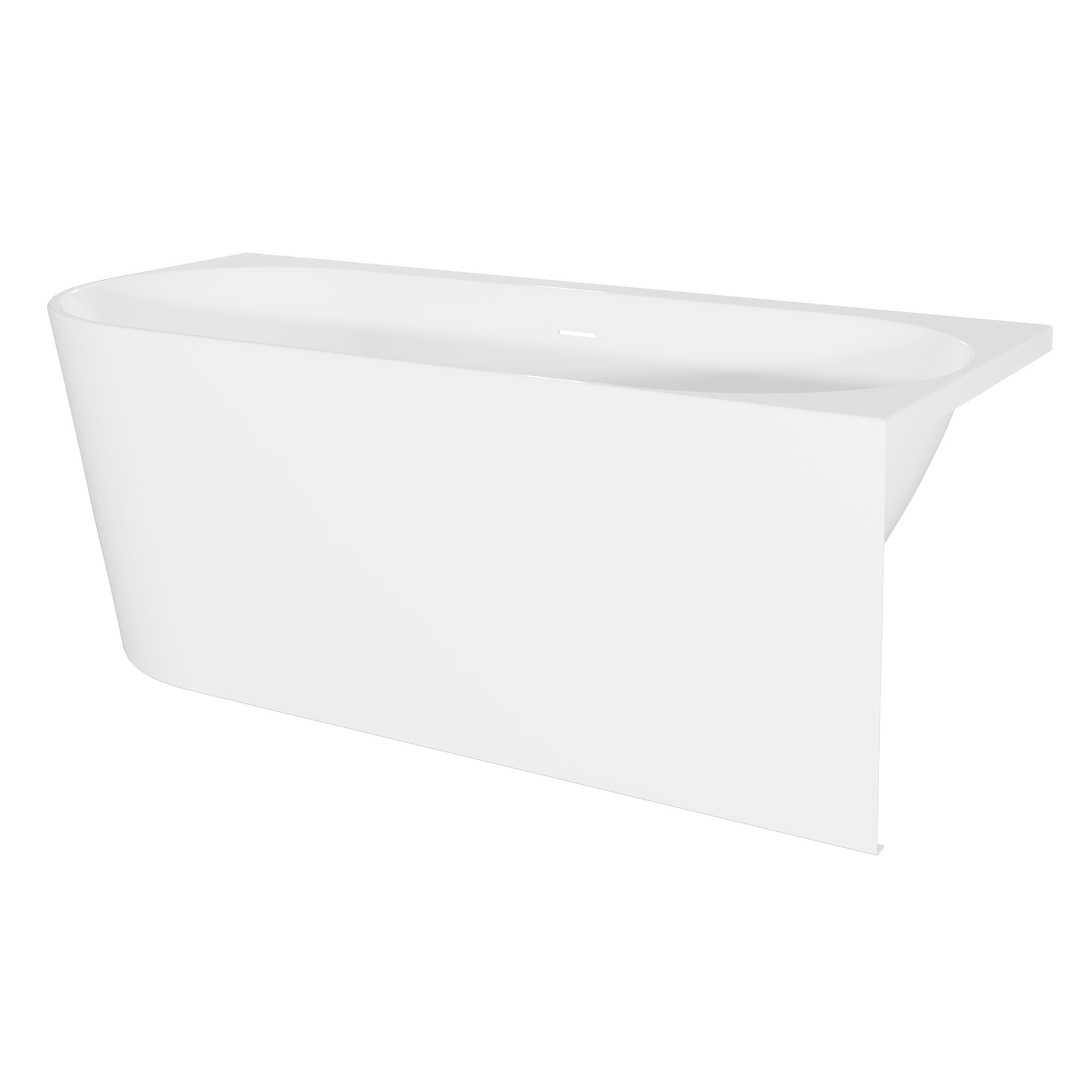 Baridi Right-Hand Corner Slim Rim Bath with Overflow System 160cm, Gloss White - DH427