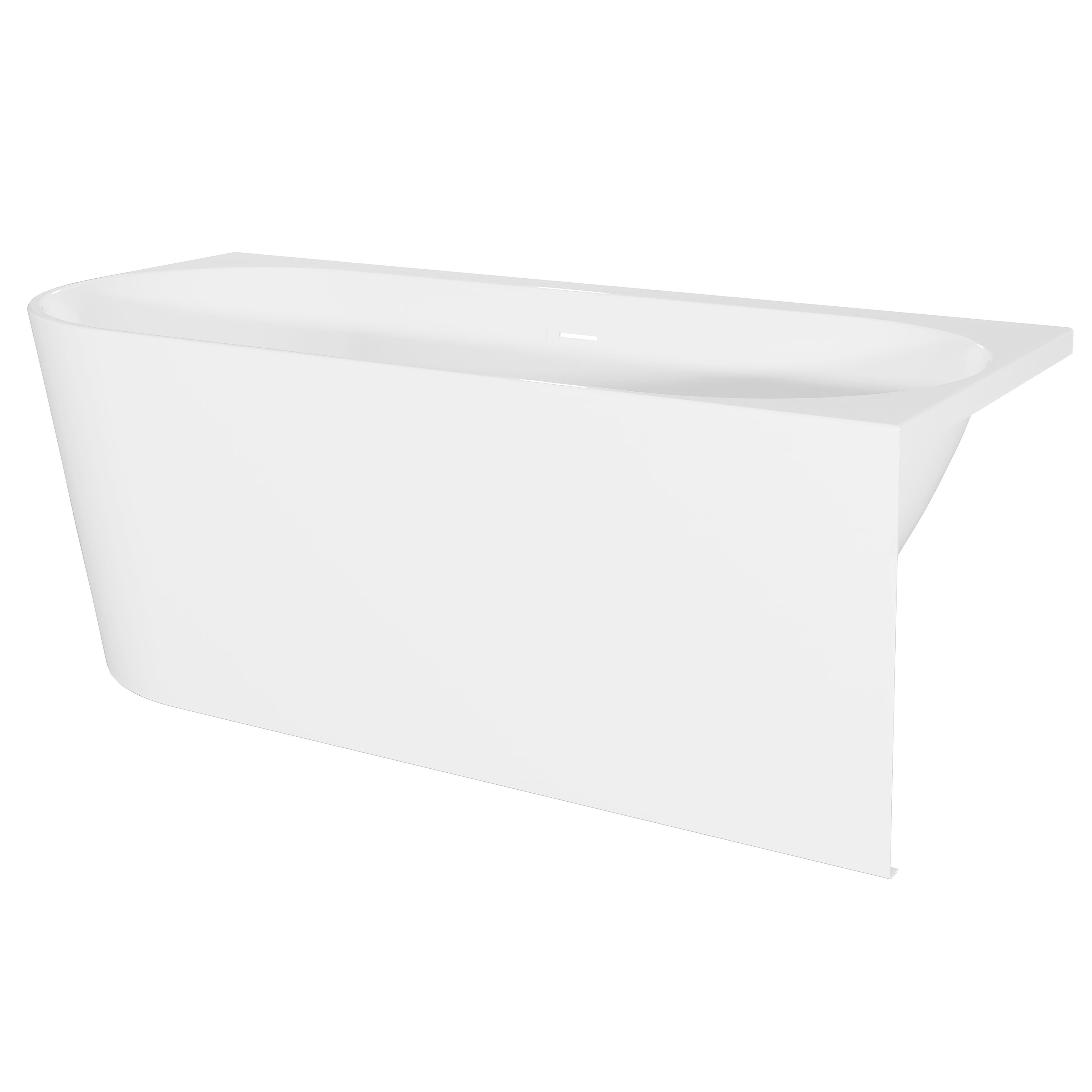 Baridi Right-Hand Corner Slim Rim Bath with Overflow System 170cm, Gloss White - DH428