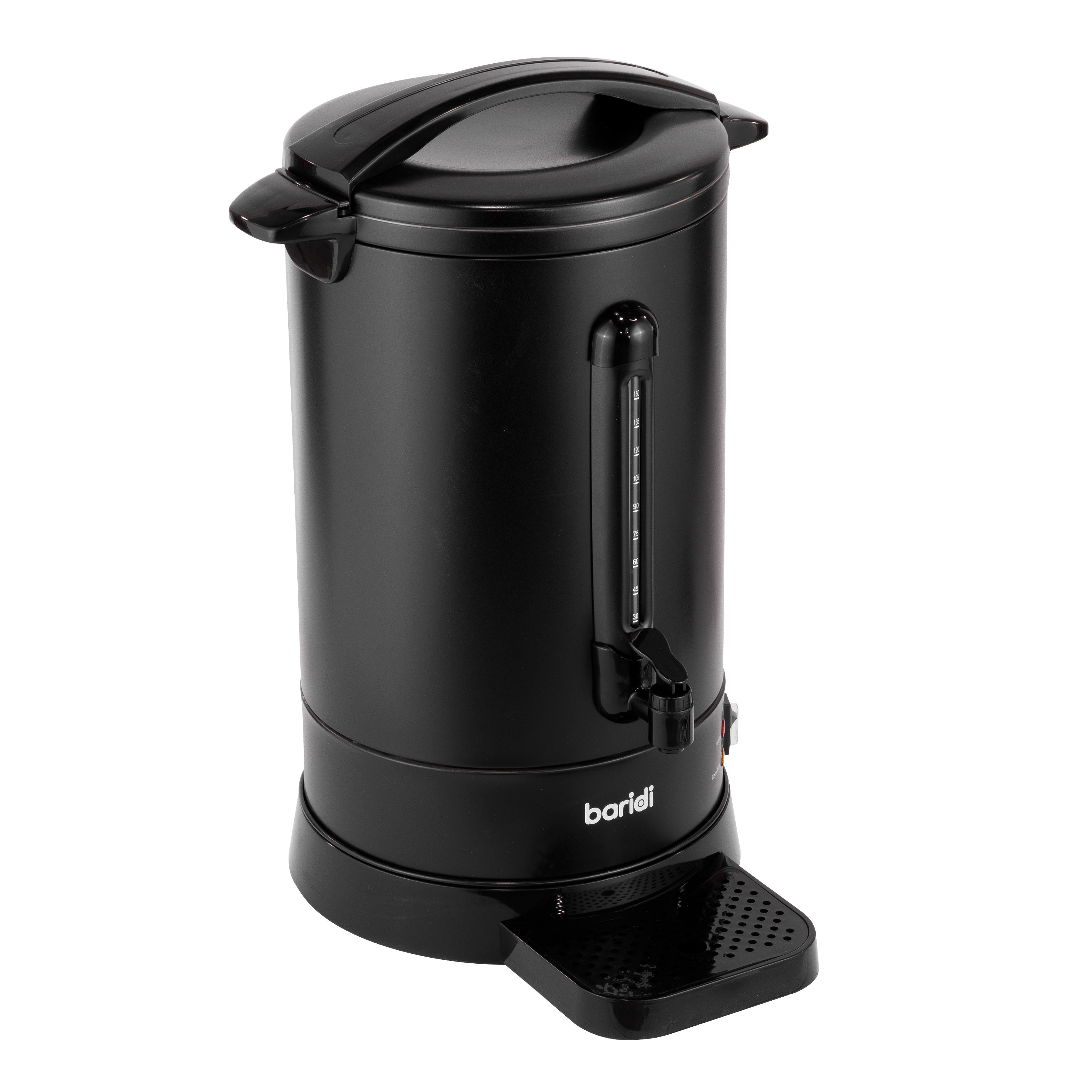 Baridi 20L Hot Water Boiler/Tea Urn with Drip Tray, Keep Warm Function and Water Gauge, Black - DH431