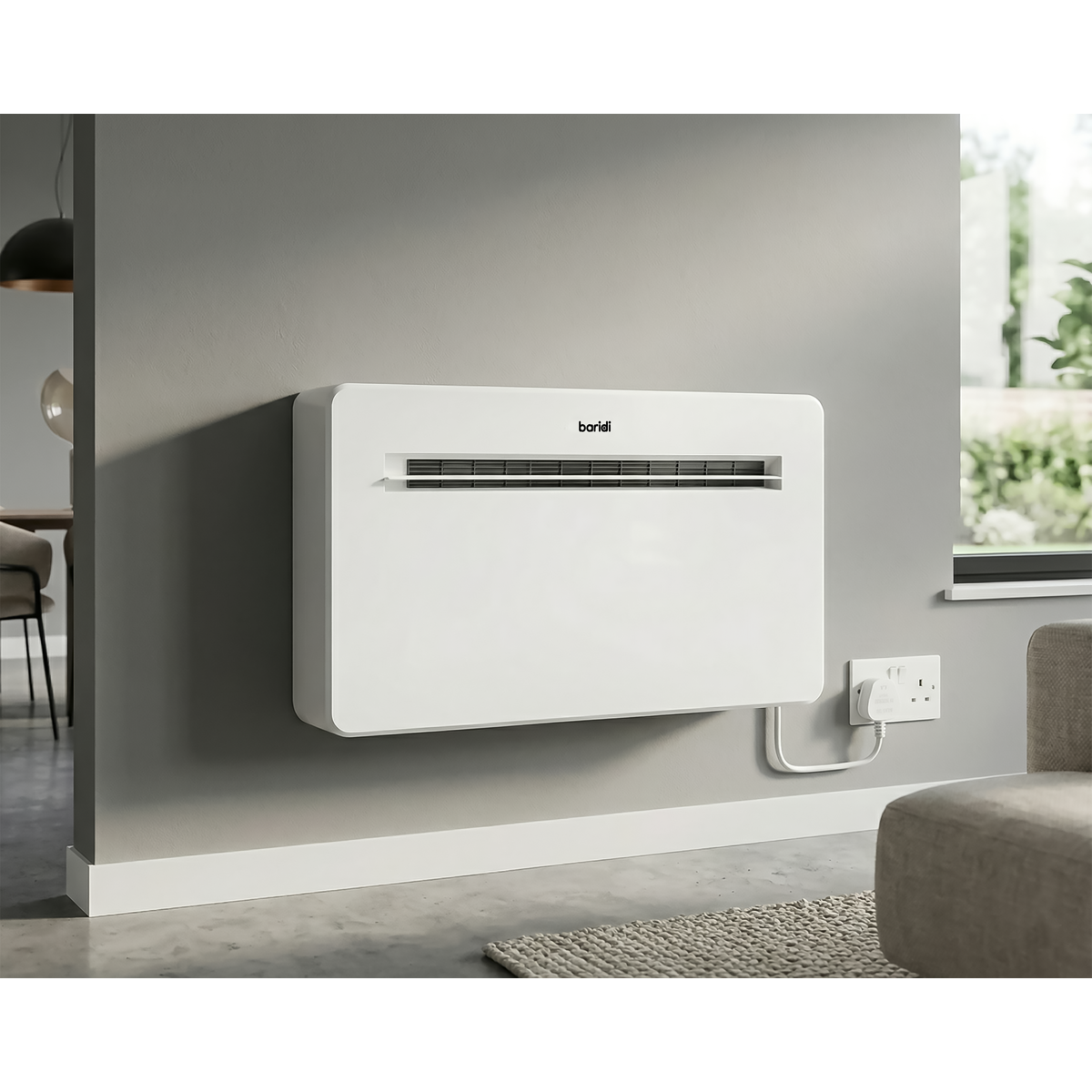 Baridi 4-in-1 Smart Monobloc Wall-Mounting Air Conditioning Unit 12,000Btu/hr, White - DH433