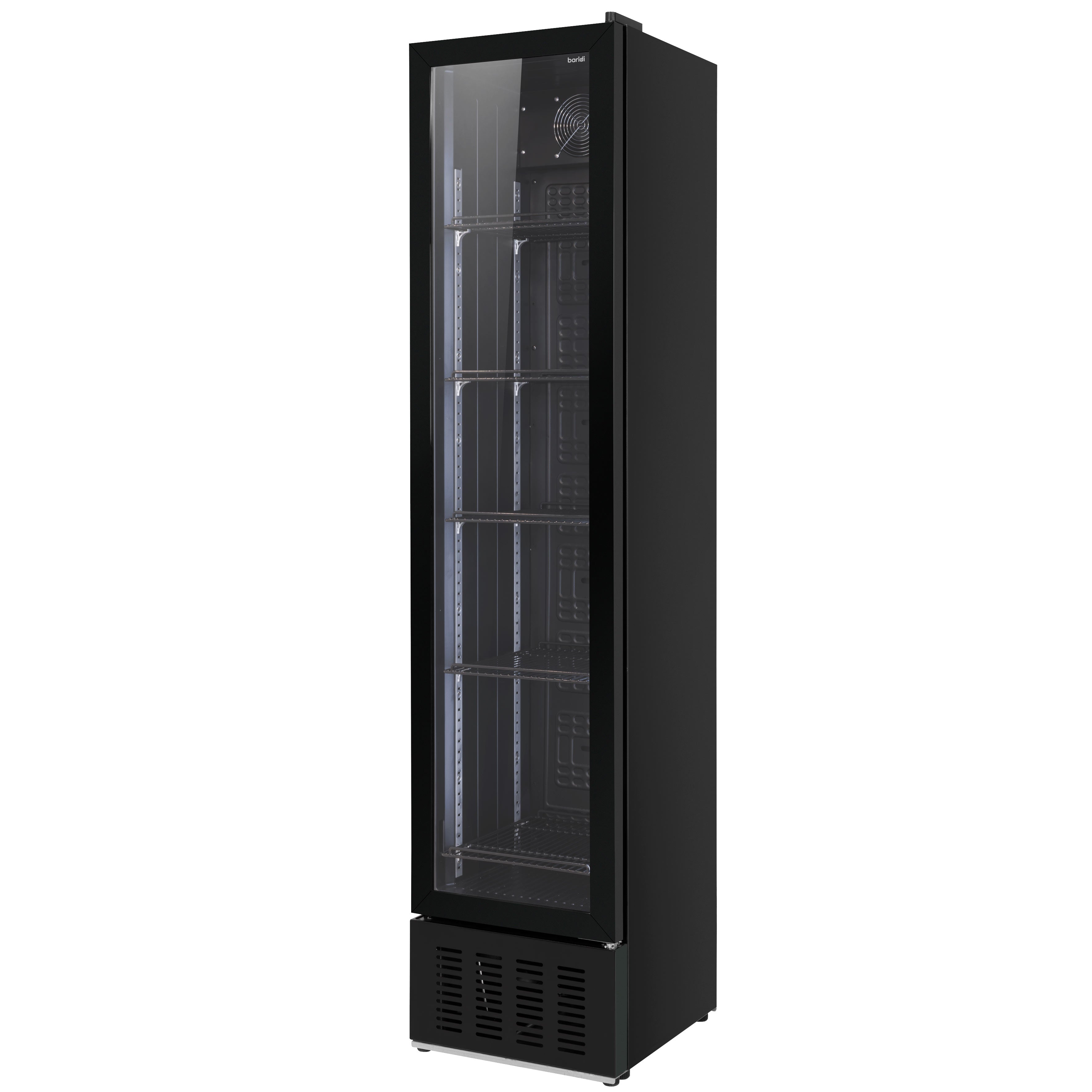Baridi Tall Drinks/Bar Fridge with Digital Controls & Auto Defrost 160L, Black - DH440