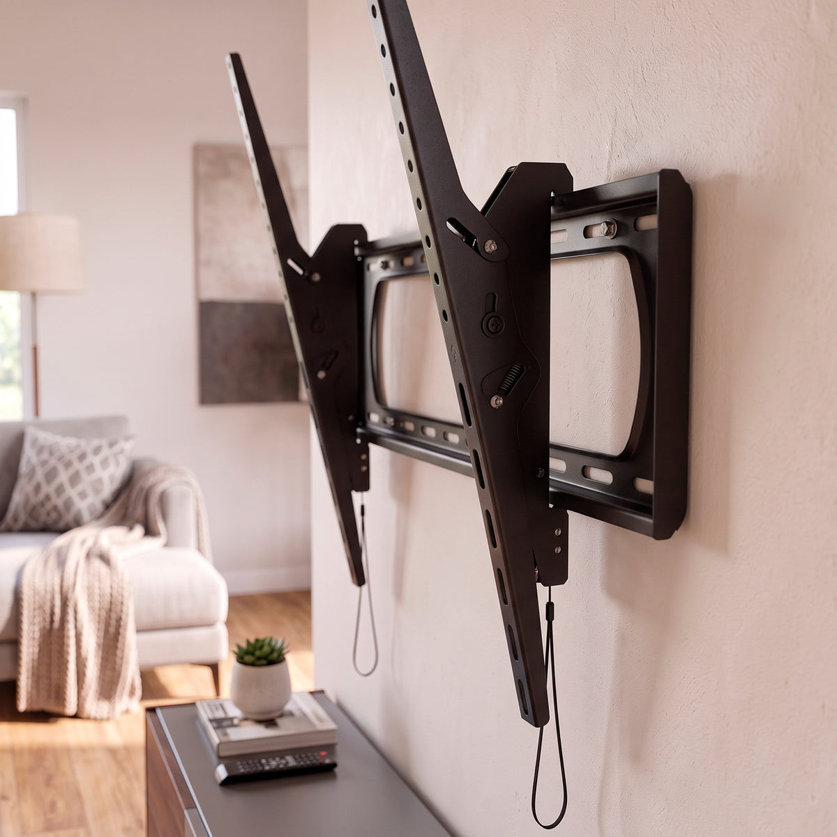 Baridi TV Wall Bracket with Tilt for 60-120" Screens, Max. VESA 900 x 600mm, Black - DH442