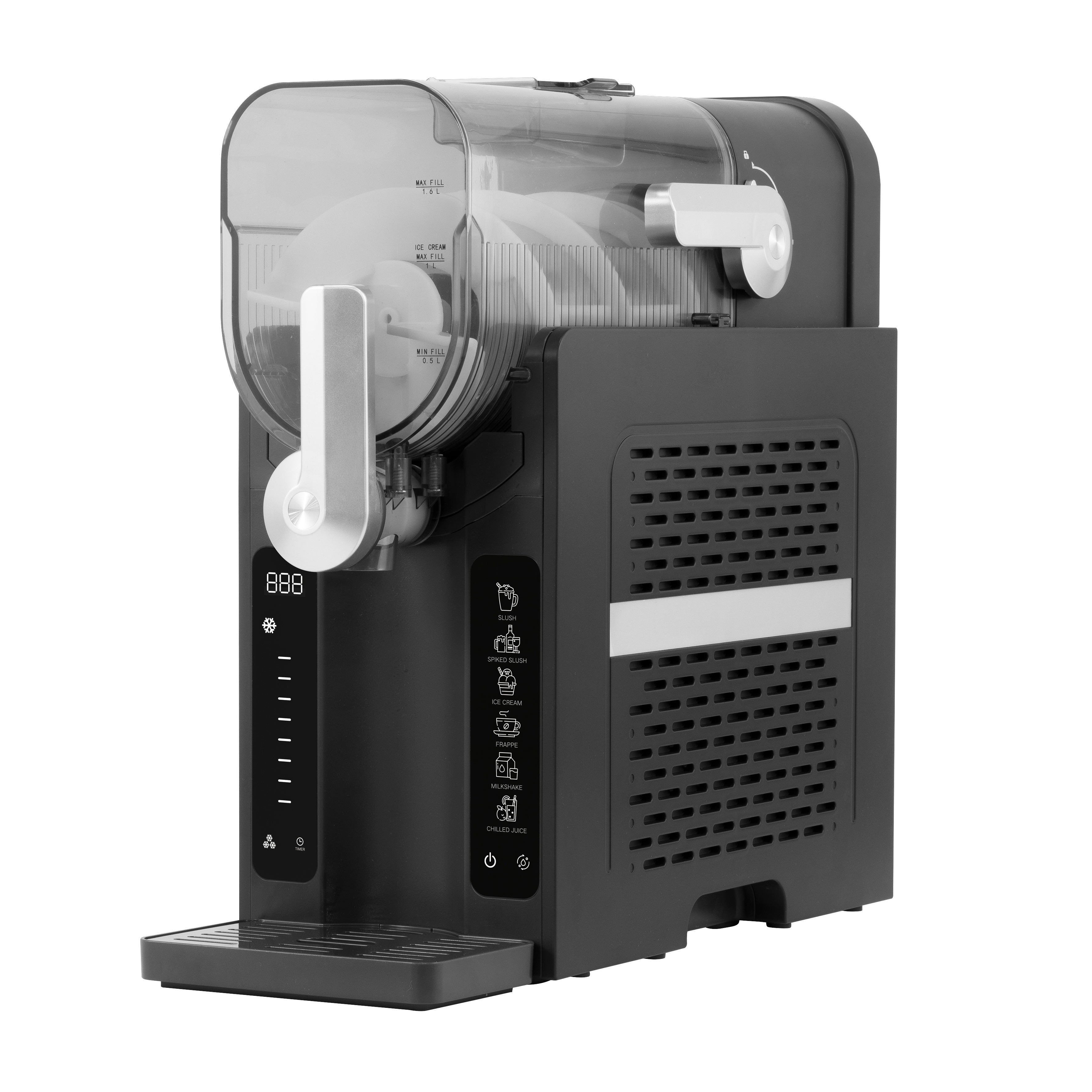 Baridi Slush & Ice Cream Machine, 7 Presets, 2.6L Capacity, Black - DH443
