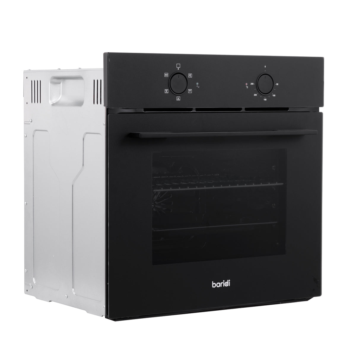 Baridi 60cm Built-In Five Function Fan Assisted Oven, 55L Capacity, Matt Black - DH450