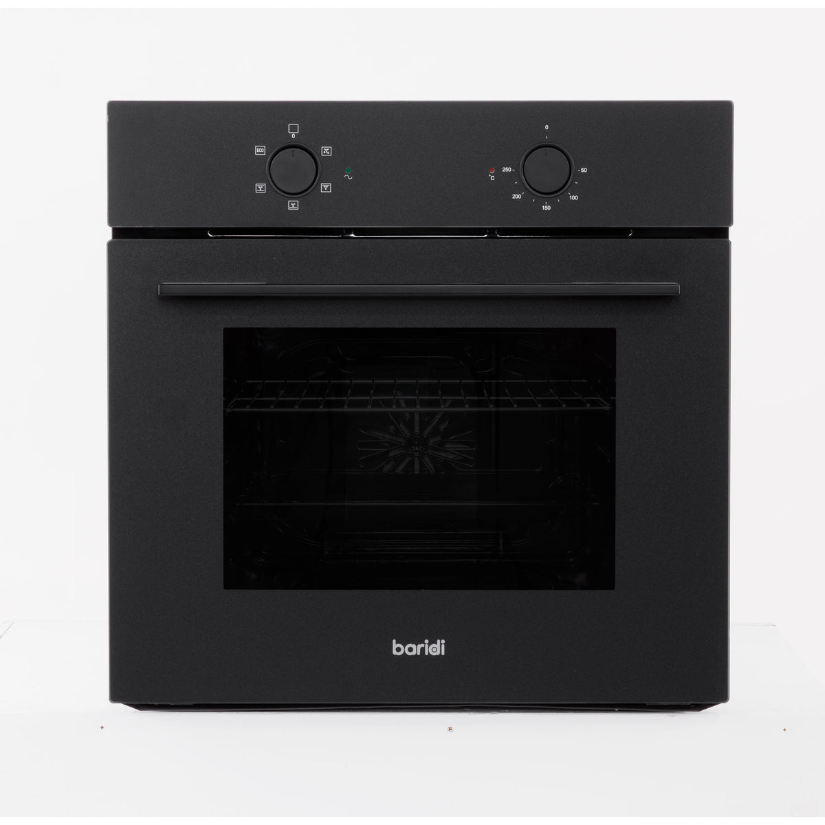 Baridi 60cm Built-In Five Function Fan Assisted Oven, 55L Capacity, Matt Black - DH450