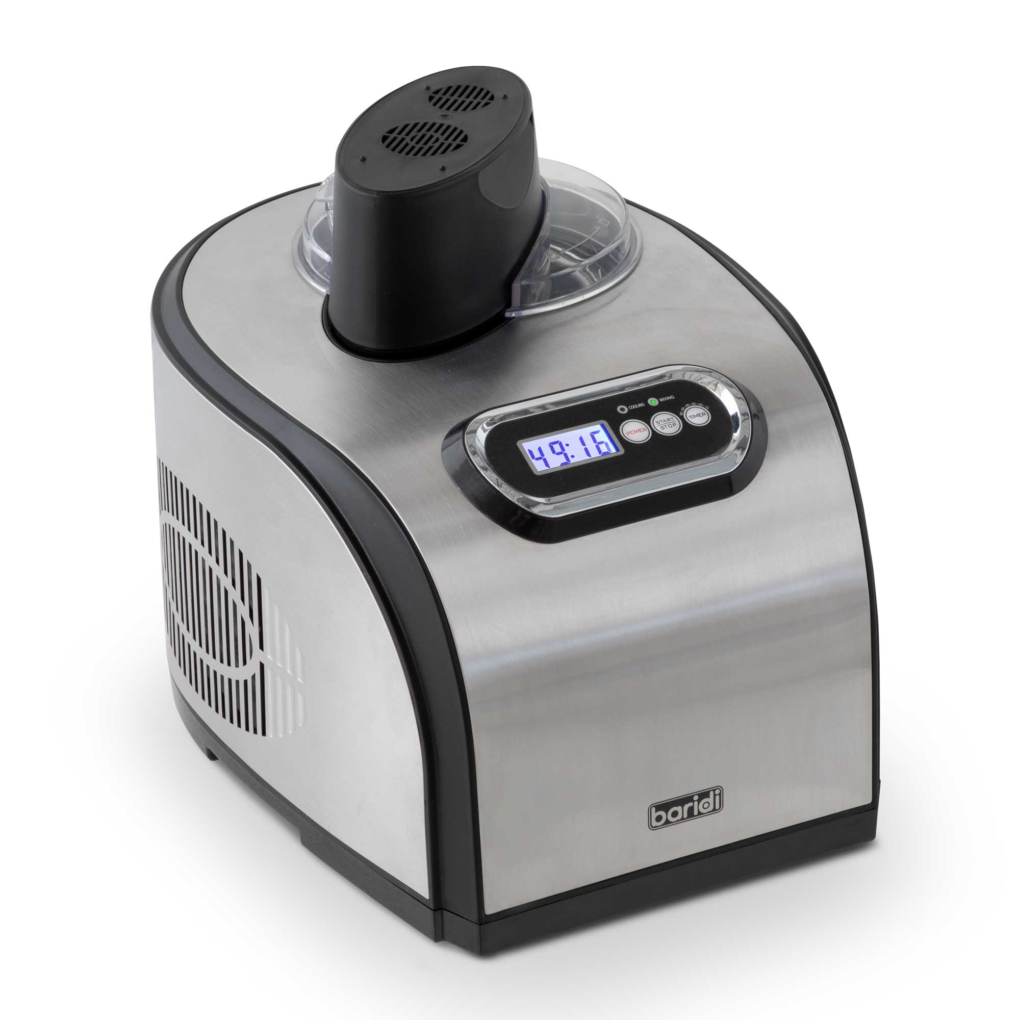 Baridi 1.5L Ice Cream, Gelato & Sorbet Machine with Fast Freeze Compressor Cooling - DH50