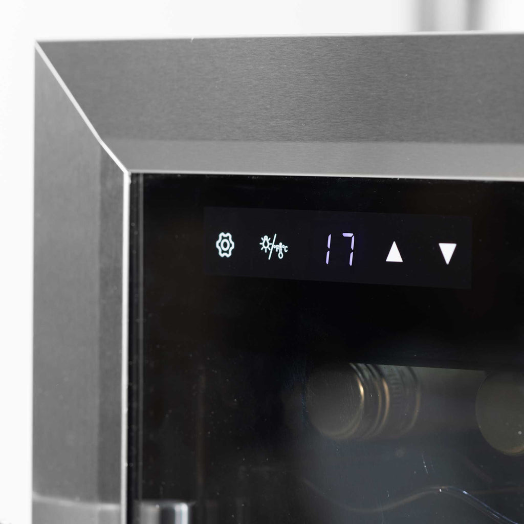 Baridi Baridi 12 Bottle Wine Fridge with Digital Touch Screen Controls, Metal