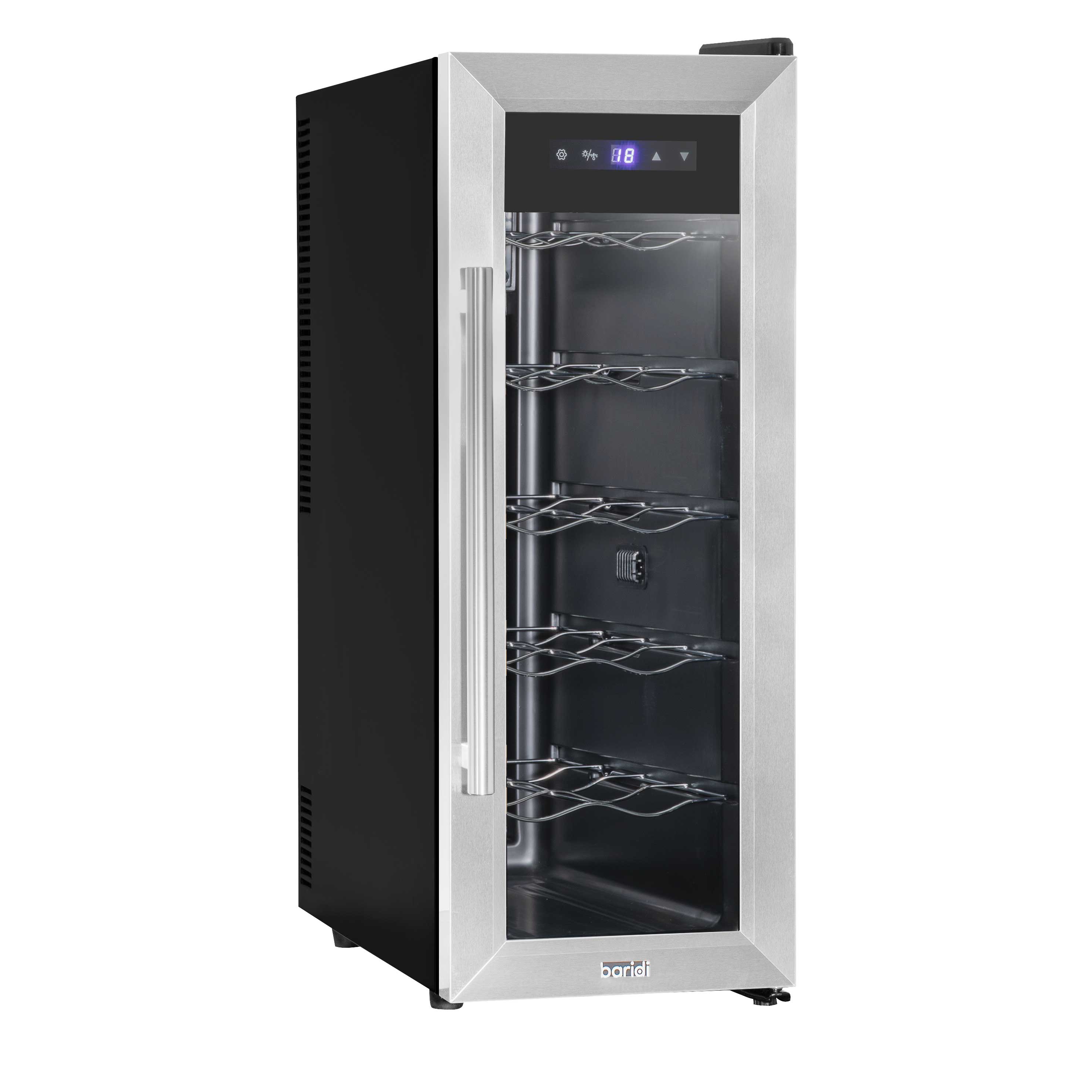 Baridi 12 Bottle Wine Cooler with Digital Touch Screen Controls & LED