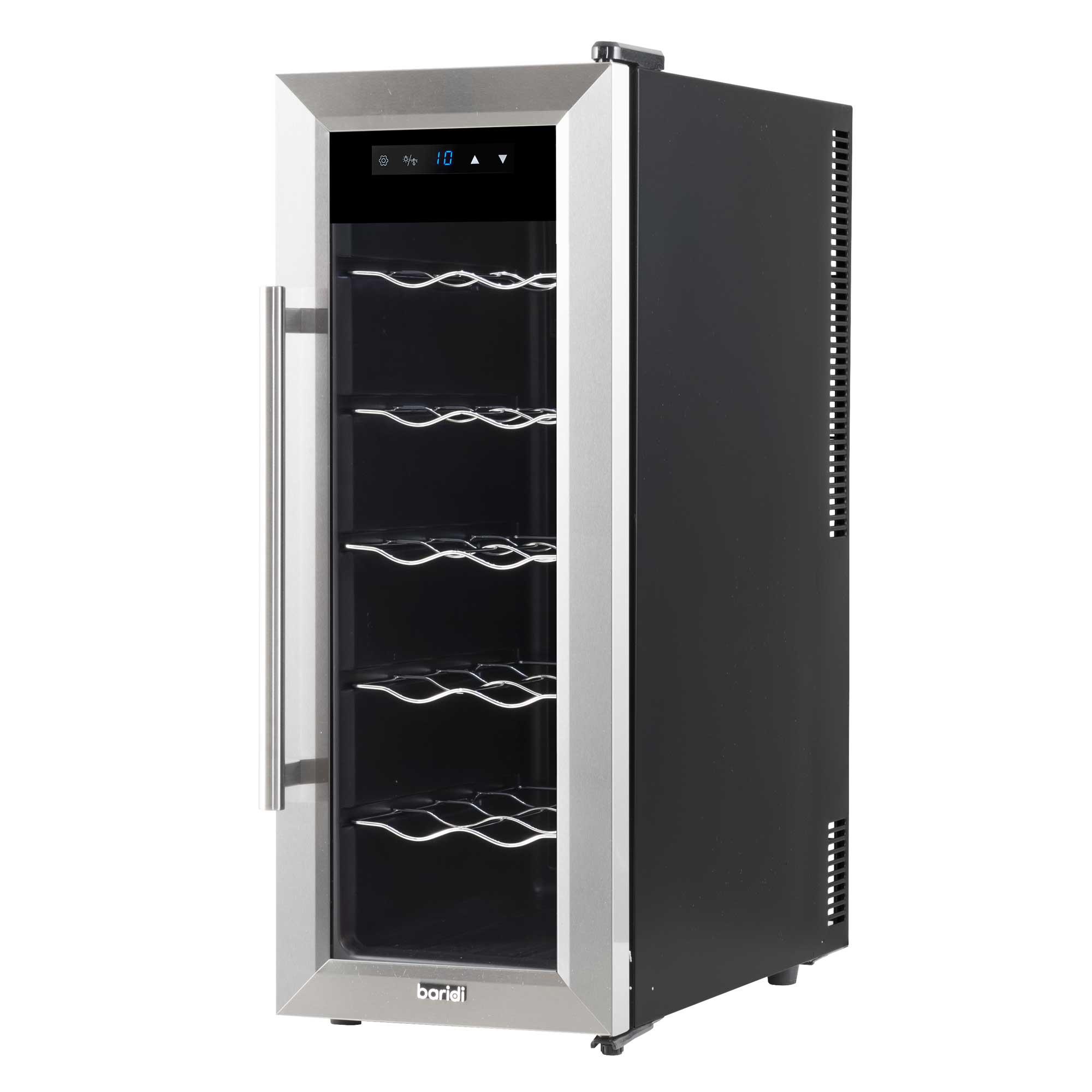 Baridi 12 Bottle Wine Cooler with Digital Touch Screen Controls & LED