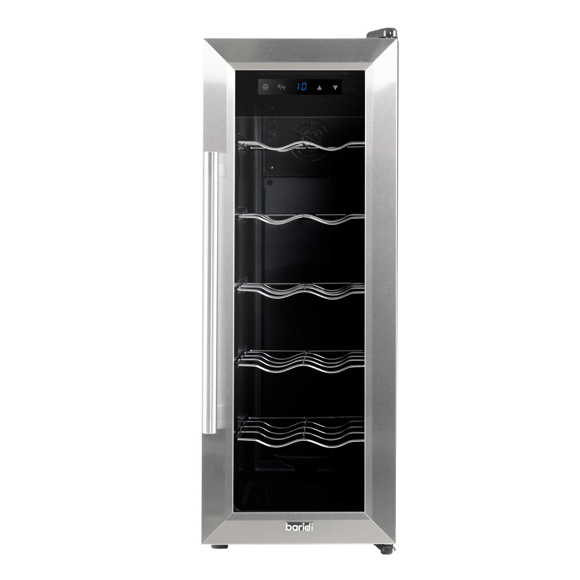 Baridi 12 Bottle Wine Cooler with Digital Touch Screen Controls & LED