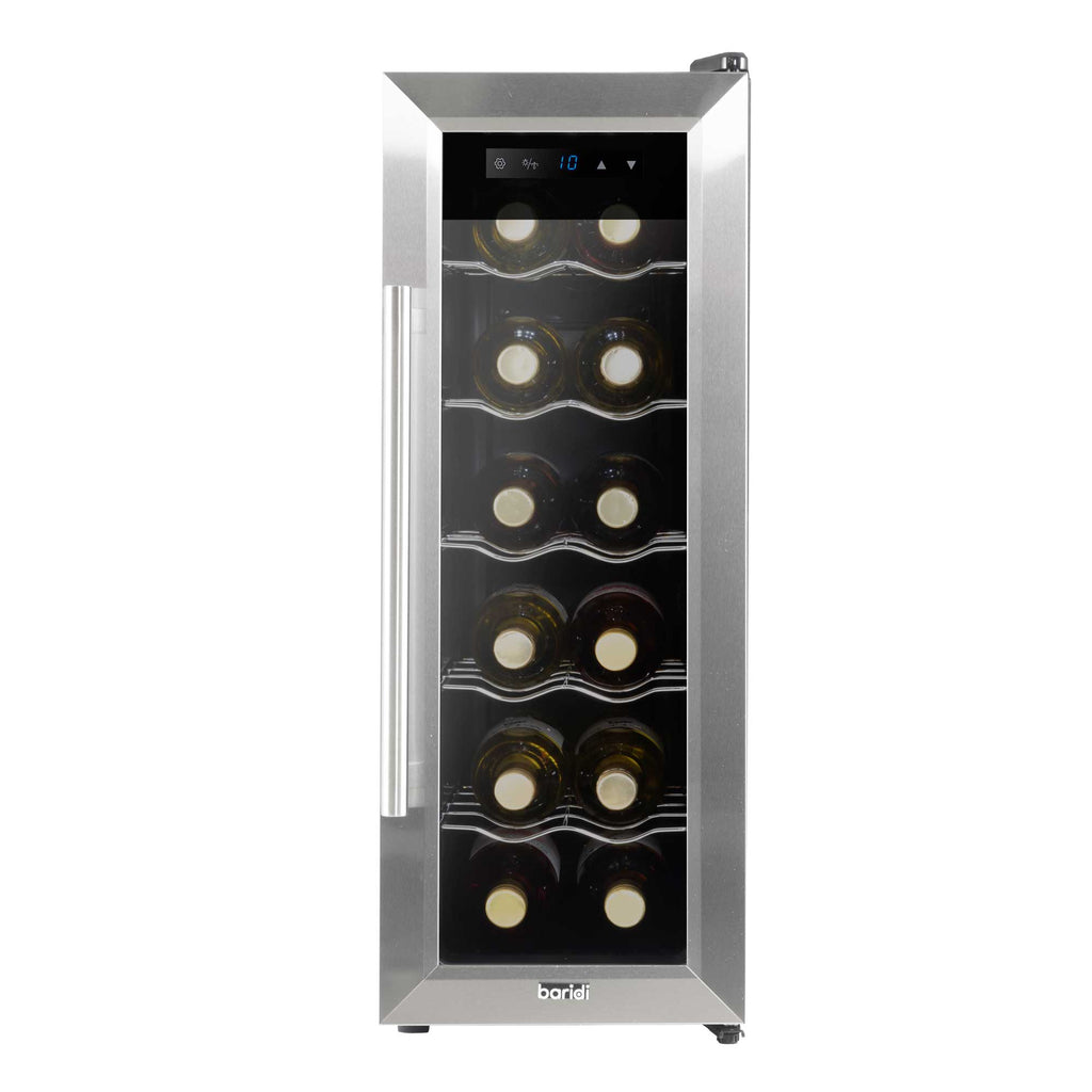 Baridi Baridi 12 Bottle Wine Fridge with Digital Touch Screen Controls, Metal
