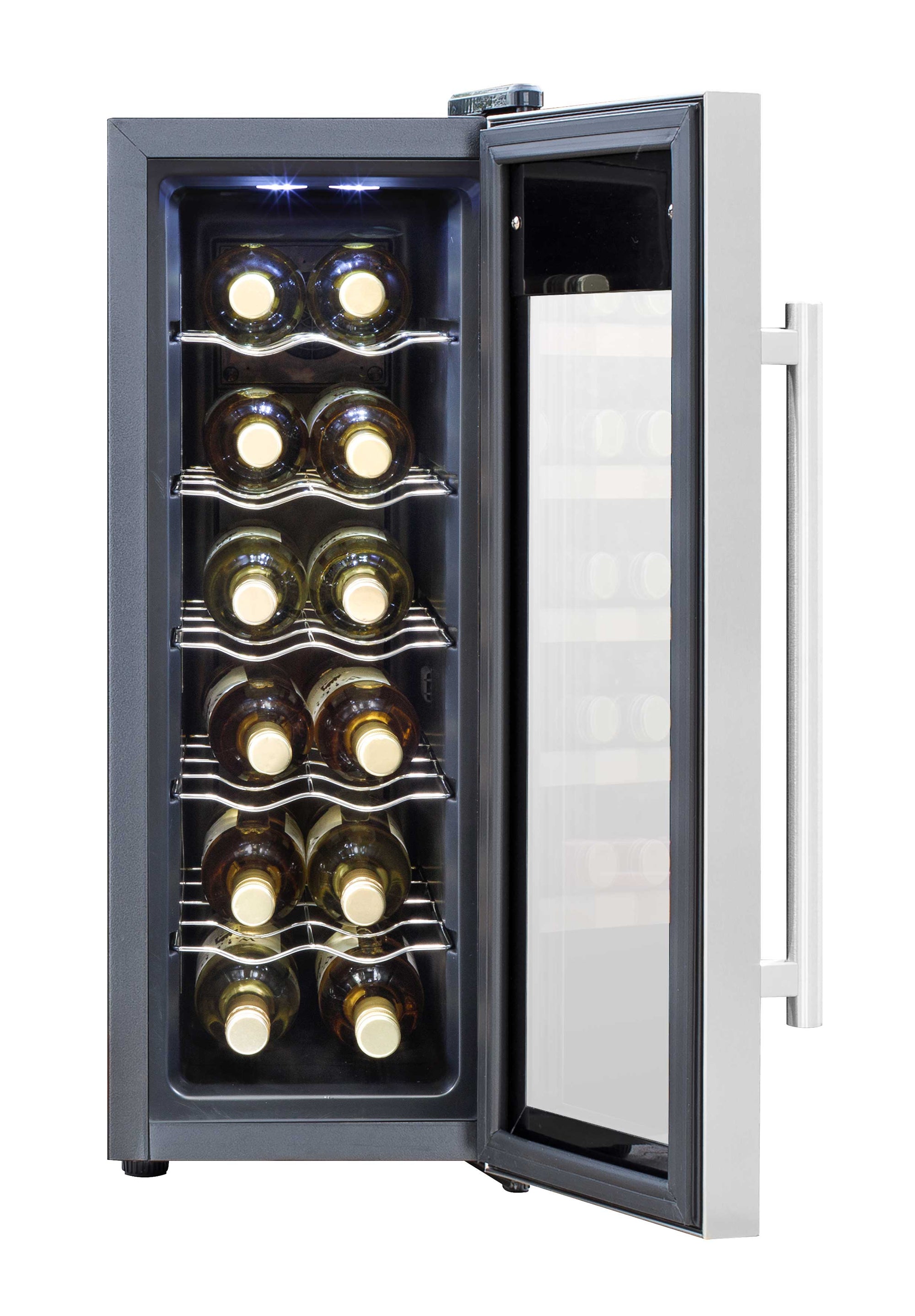 Baridi 12 Bottle Wine Cooler with Digital Touch Screen Controls & LED