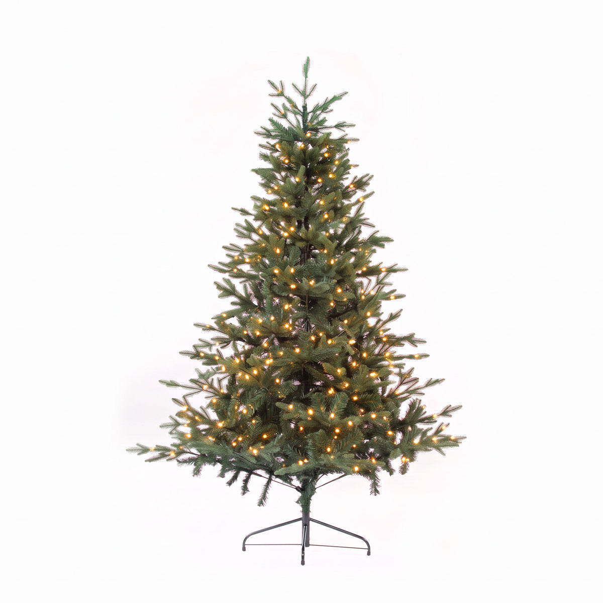 Pre-Lit 6ft Hinged Christmas Tree with Warm White LED Lights & PE/PVC Tips - DH81