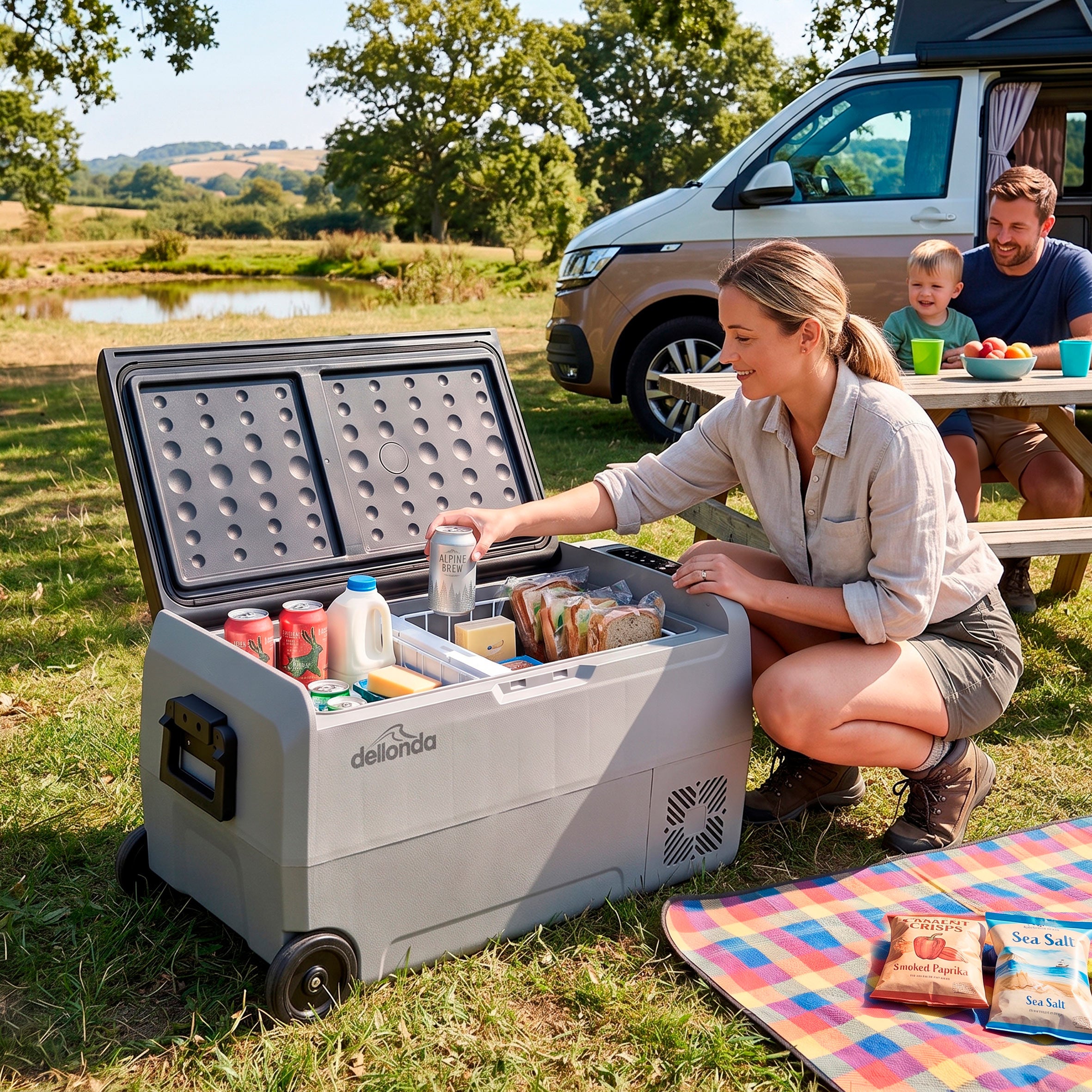 36L Portable Car Fridge, Freezer, 12/24V Dual Zone Compressor - DL13