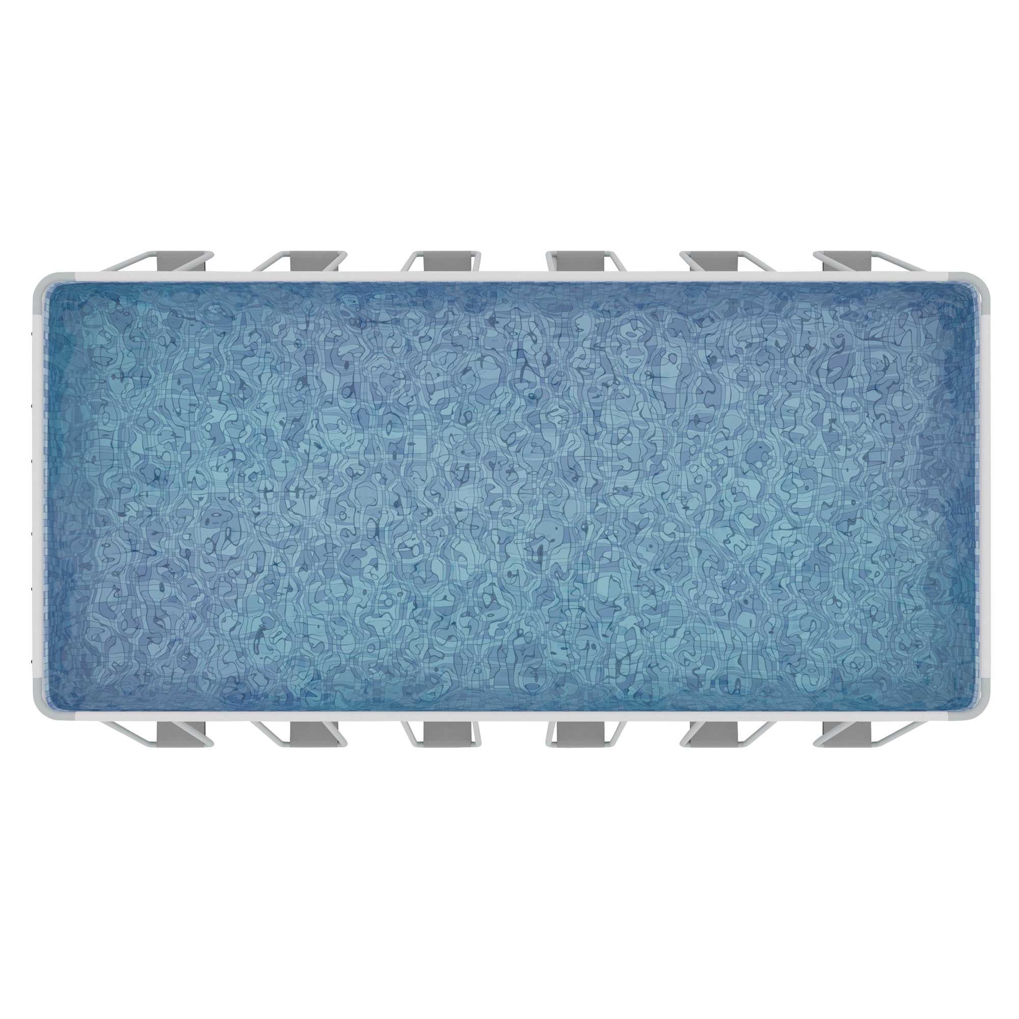 Dellonda 25ft Deluxe Steel Frame Swimming Pool, Rectangular with Step