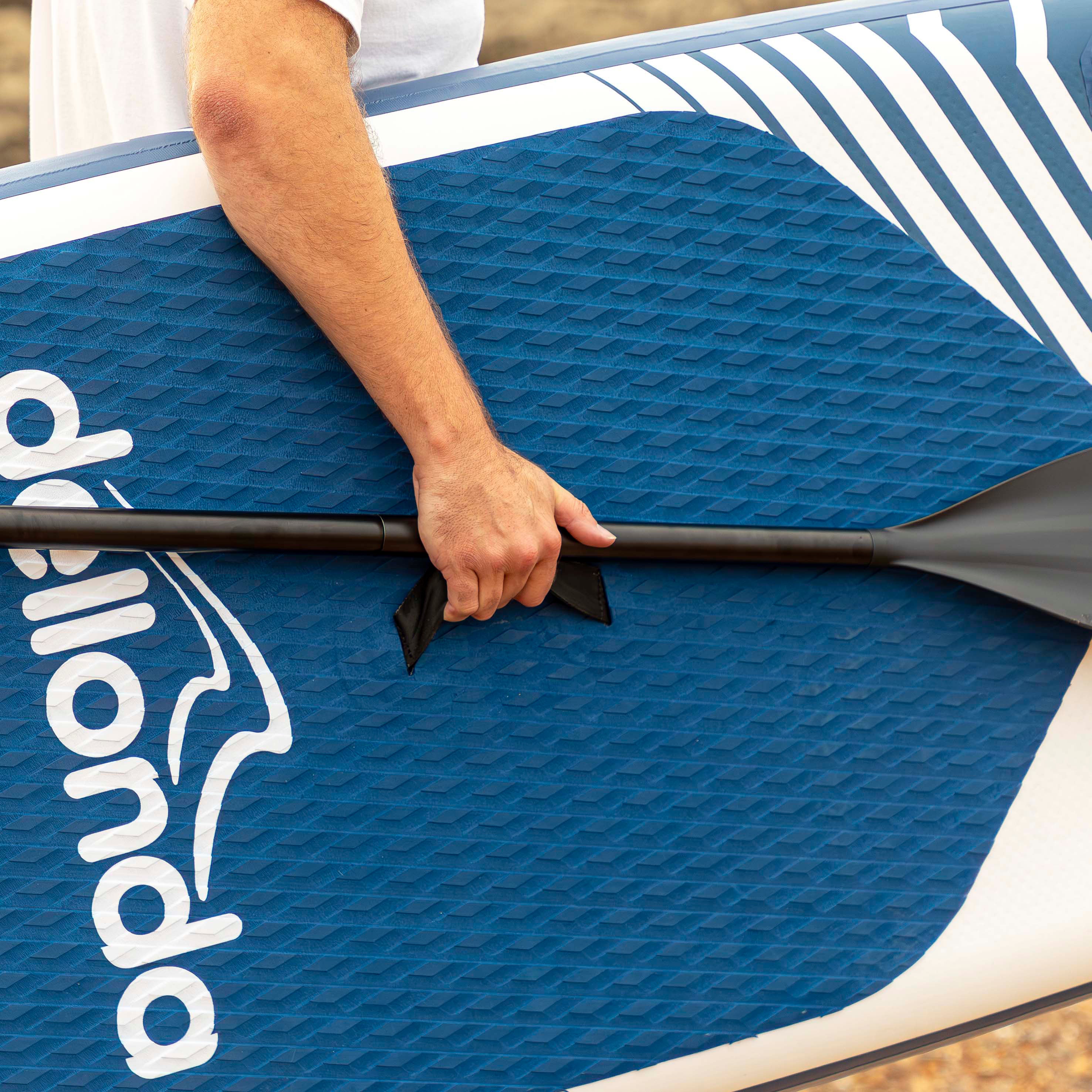 Inflatable Stand Up Paddle Board, SUP, Blue/White, 10'2", Leash, Pump, Carry Bag, DL153