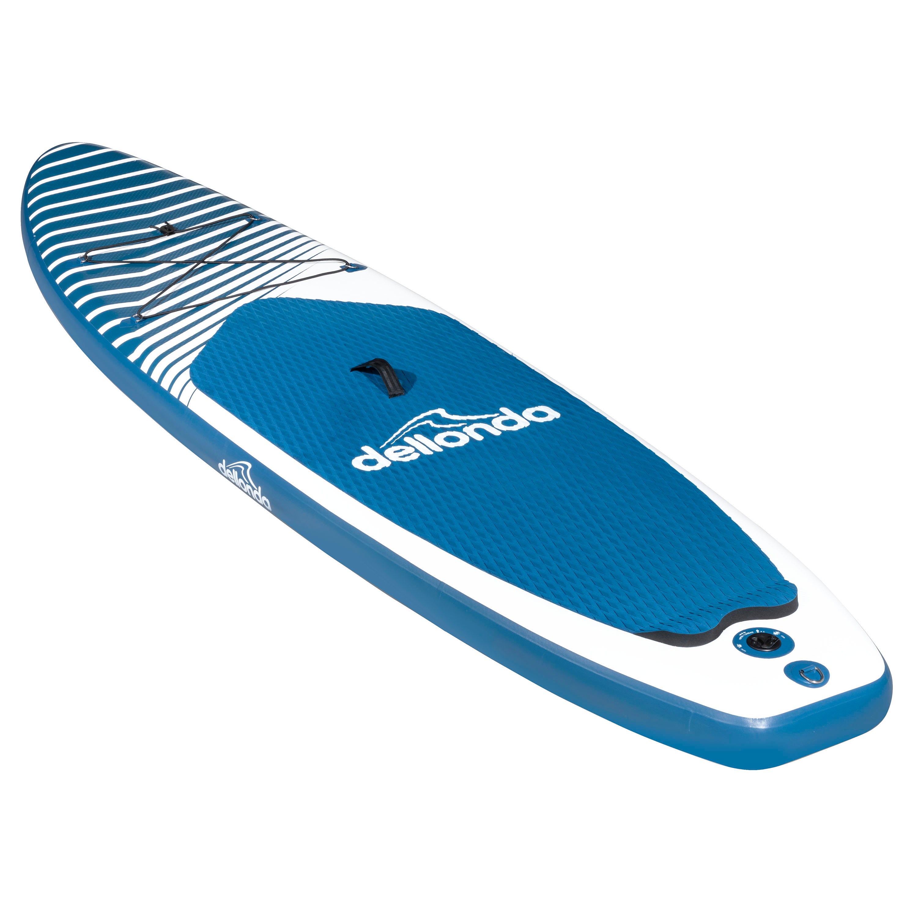 Inflatable Stand Up Paddle Board, SUP, Blue/White, 10'2", Leash, Pump, Carry Bag, DL153