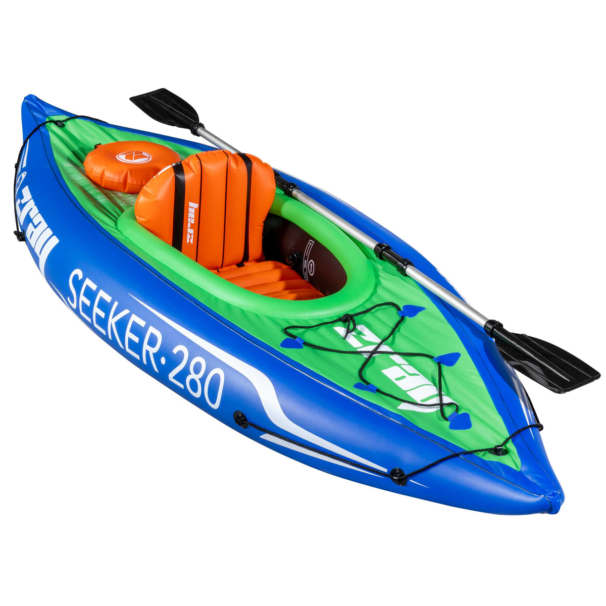 Inflatable One Person Kayak Canoe Set with Pump Carry Bag Aluminium Dellonda