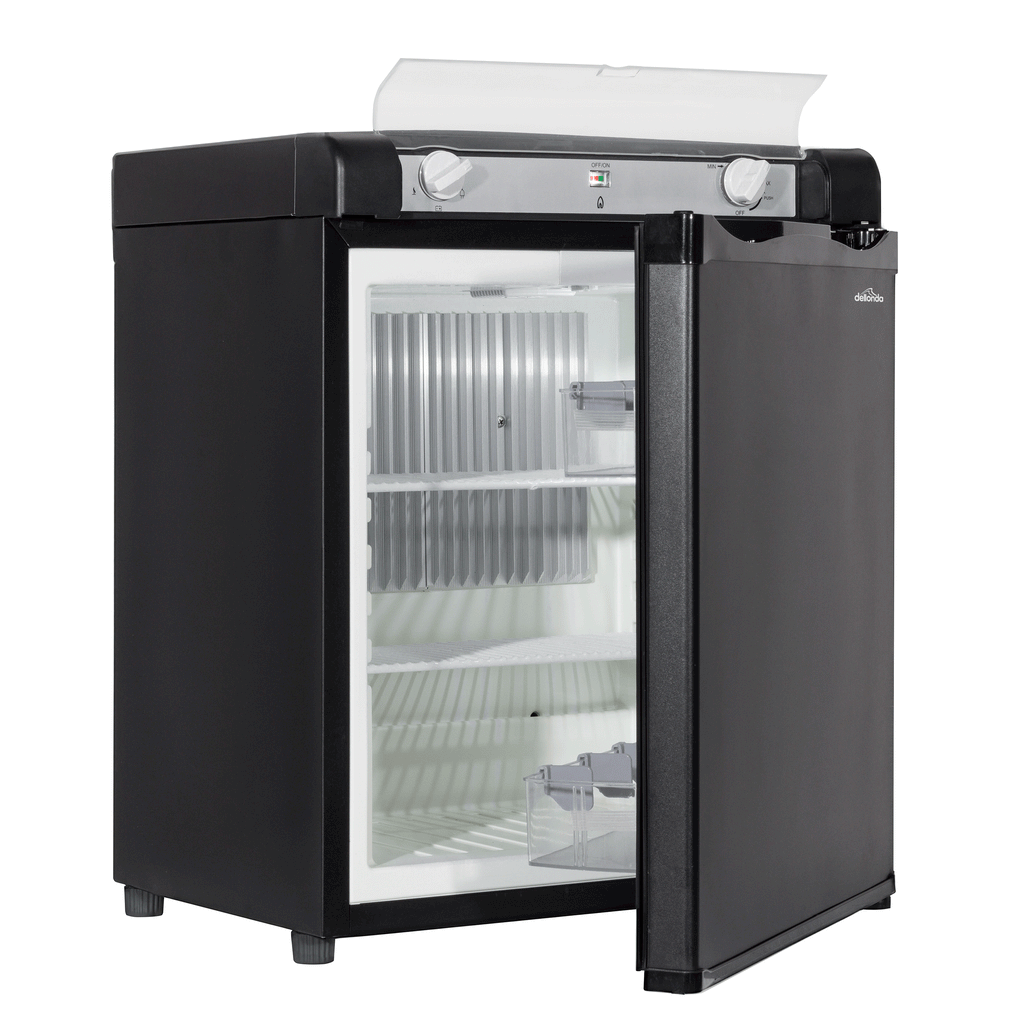 3 Way Fridge Rear 3 Way Fridge, Gas/12V/230V, 40L, for Camping, Motorhome, Truck - Black