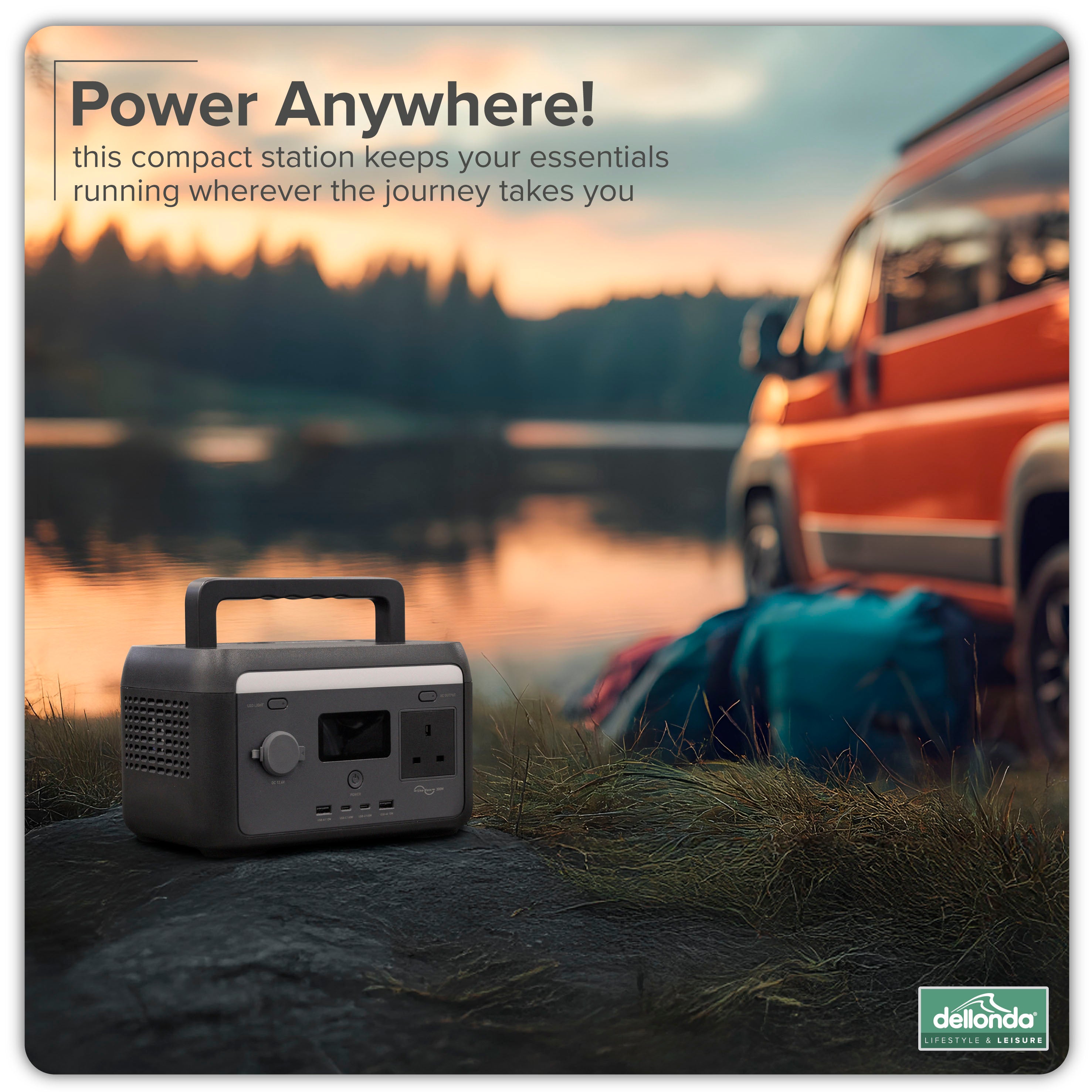 300W Portable Power Station, 204Wh, with 110W Foldable Solar Panel – D