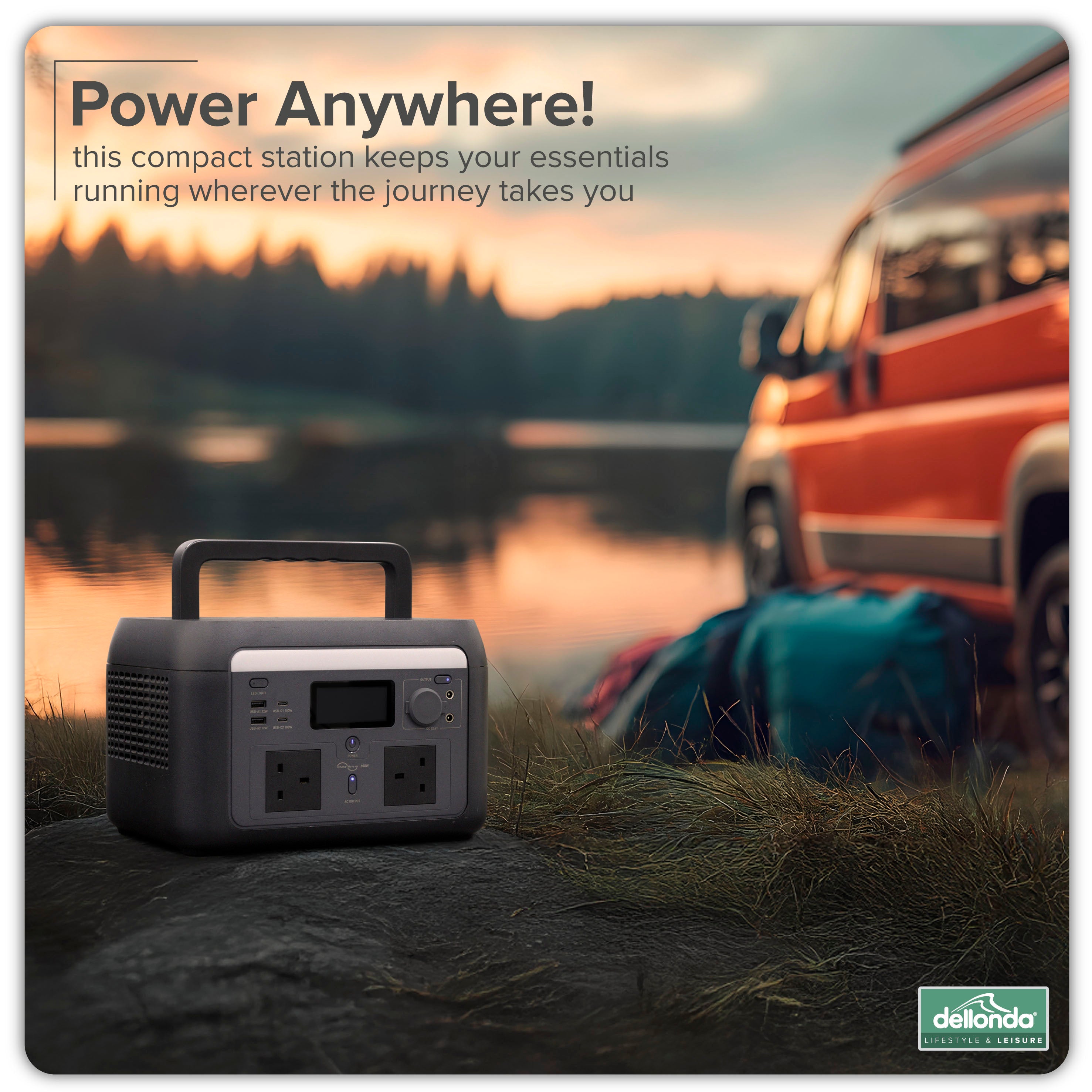 600W Portable Power Station, 512Wh, with 110W Foldable Solar Panel – DL179