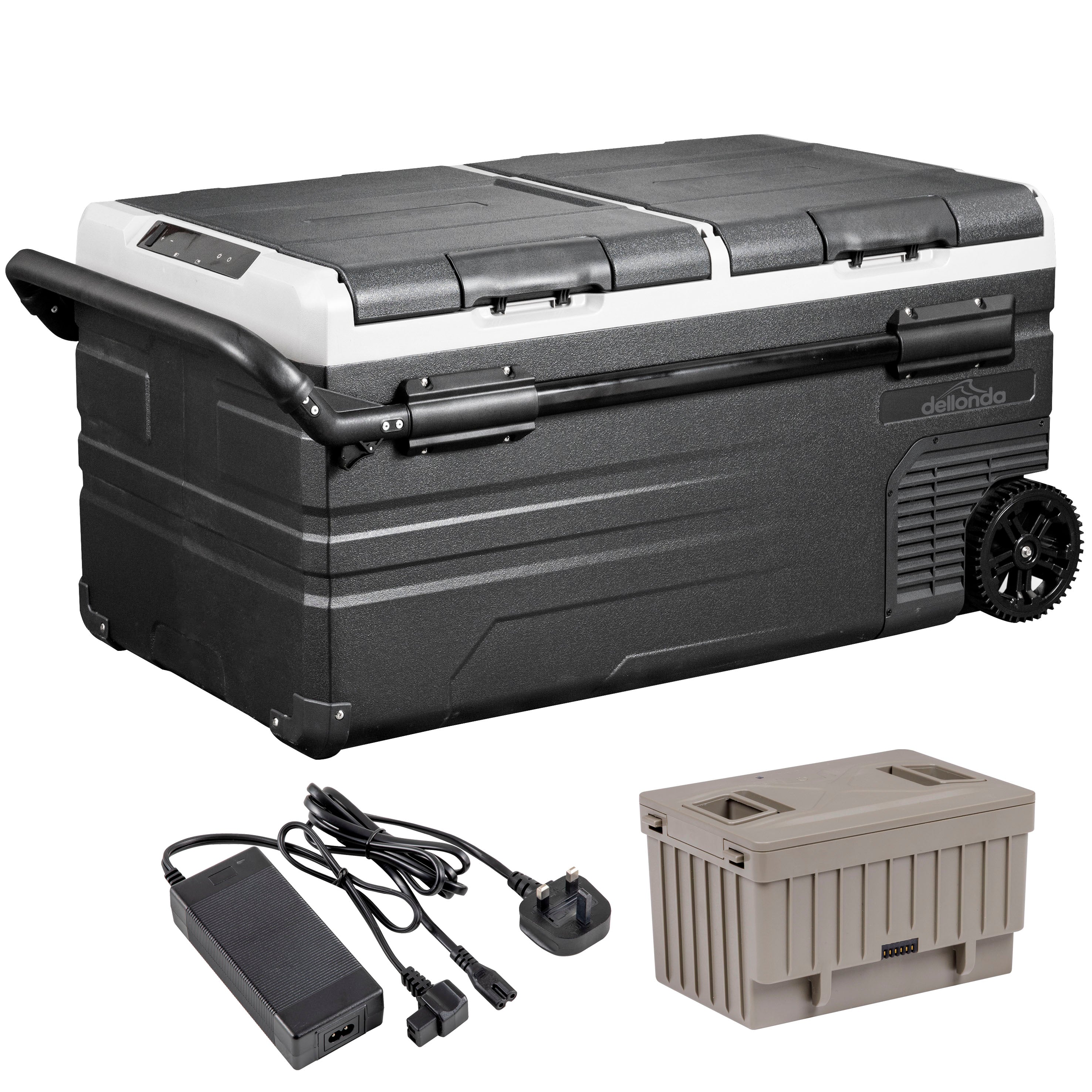Portable Fridge Freezer/Cool Box 95L with 11.1V Battery & AC/DC 230V Adaptor - DL173