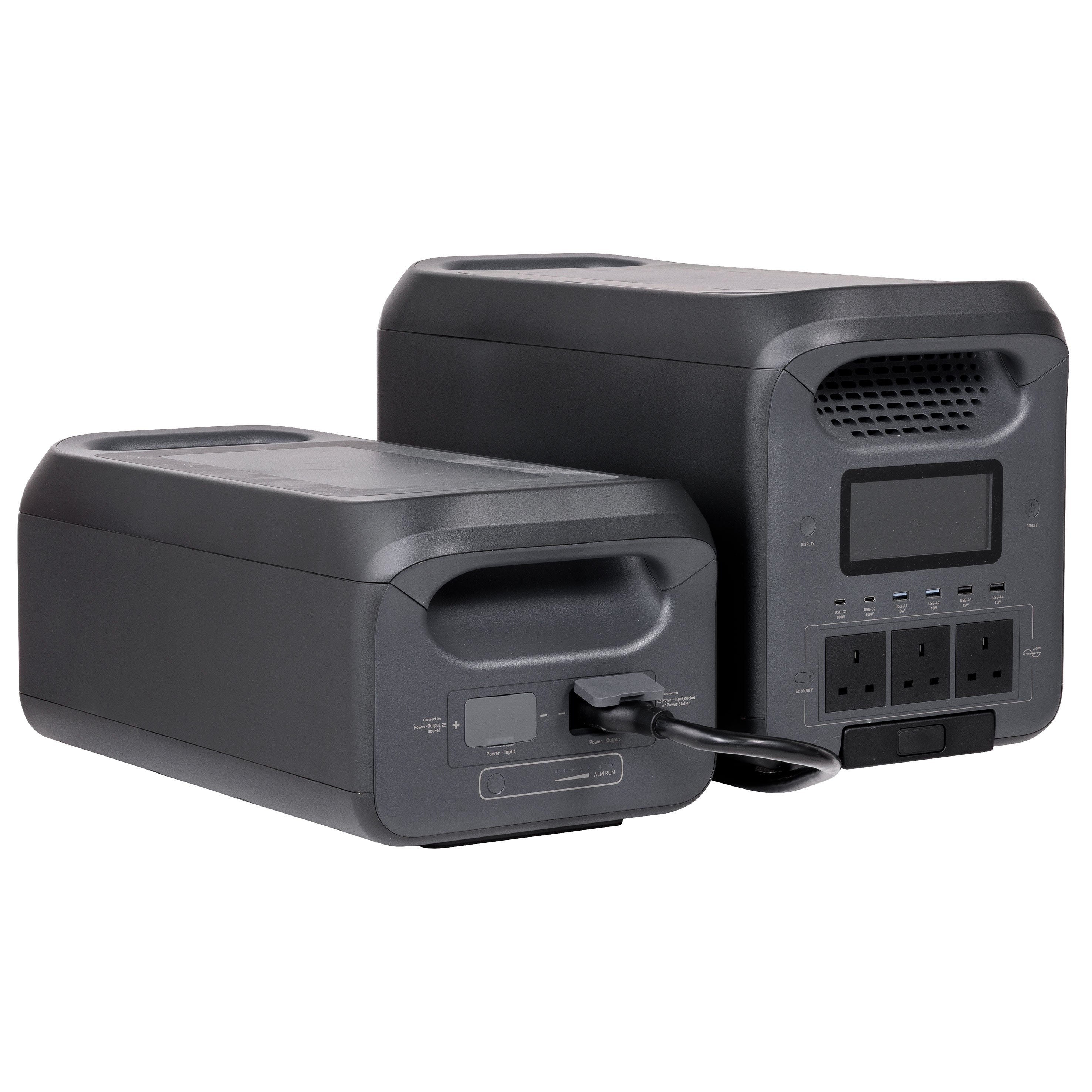 Portable Power Station & Expansion Battery, 2 x 3000W, 2560Wh, LiFePO4 Batteries - DL182