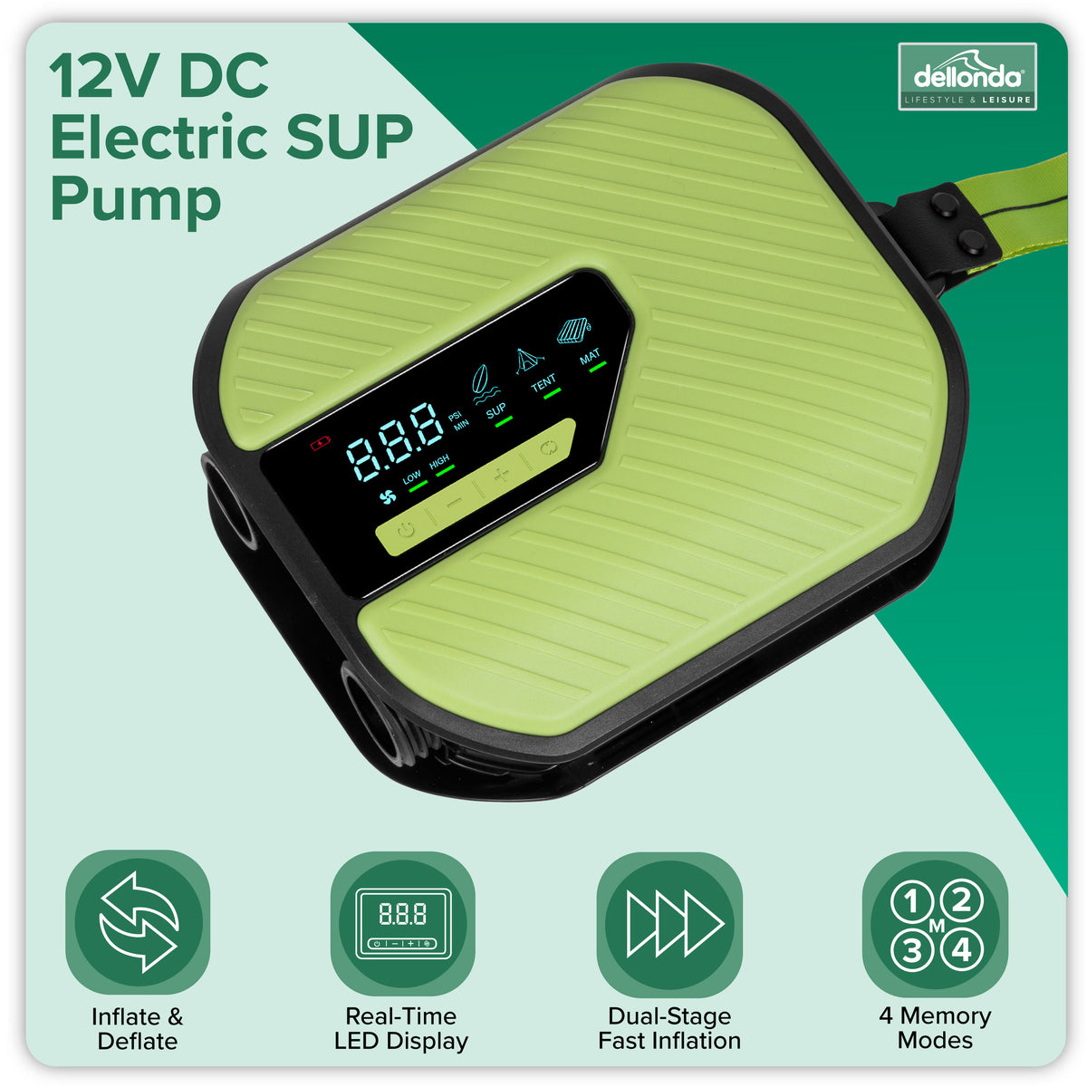Rechargeable & 12V DC Electric SUP Pump - DL185