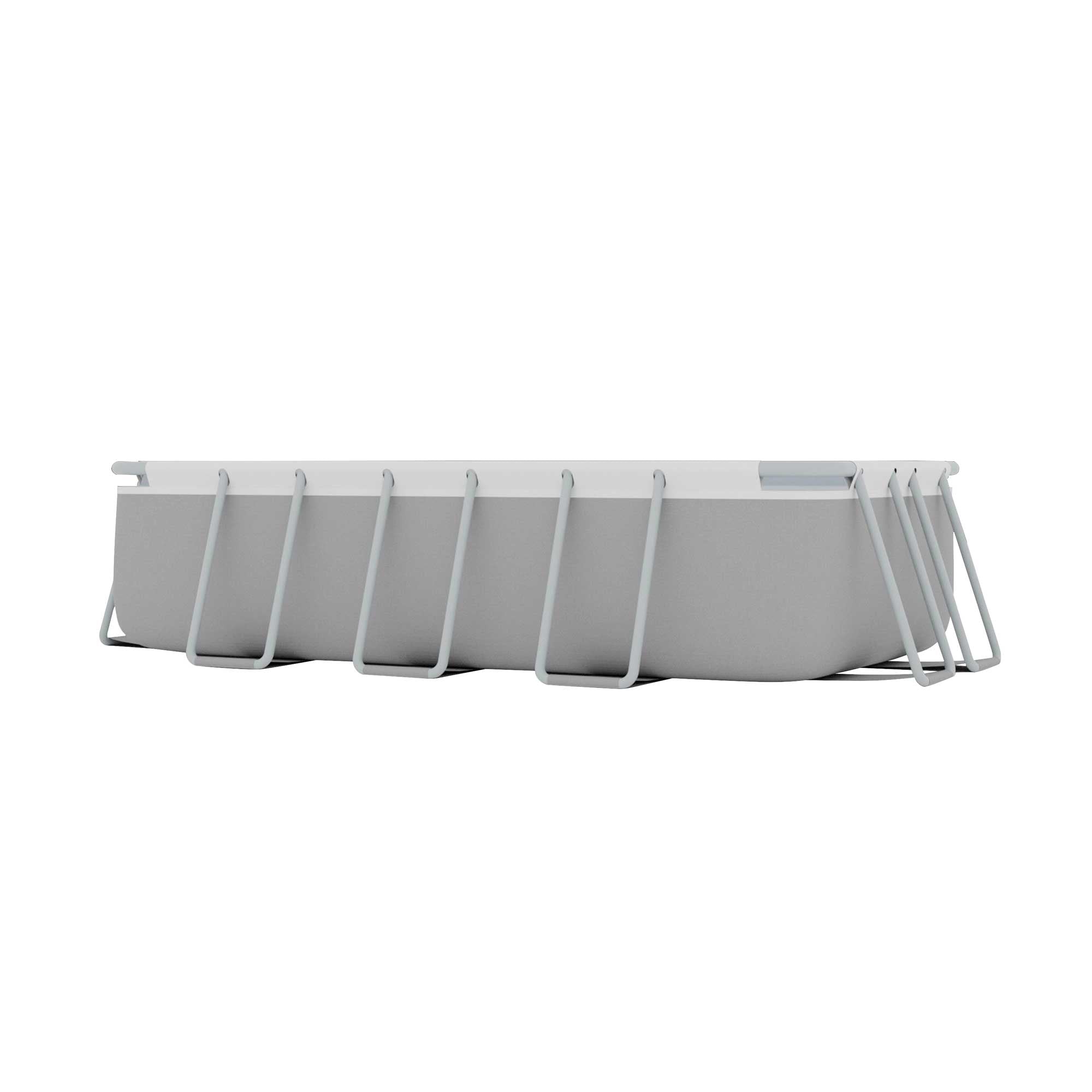 13ft Deluxe Steel Frame Swimming Pool Rectangular with Filter Pump - D