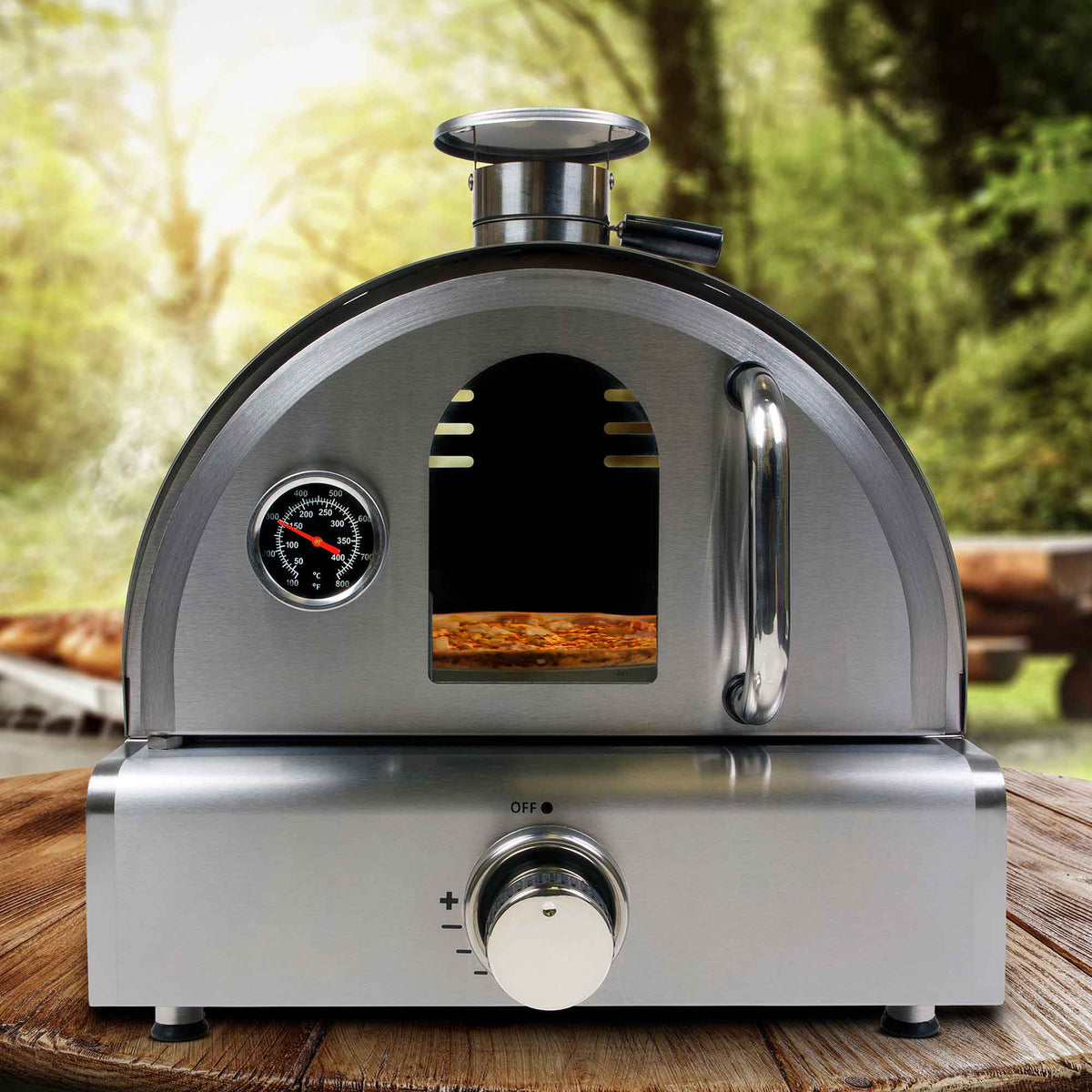 Gas bbq sales pizza oven