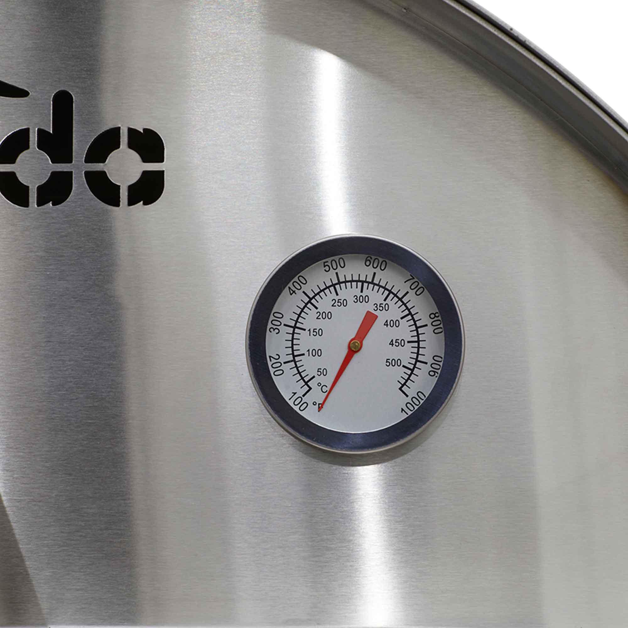 Portable Wood-Fired 14" Pizza Oven and Smoking Oven, Black/Stainless Steel - DG10 - Dellonda