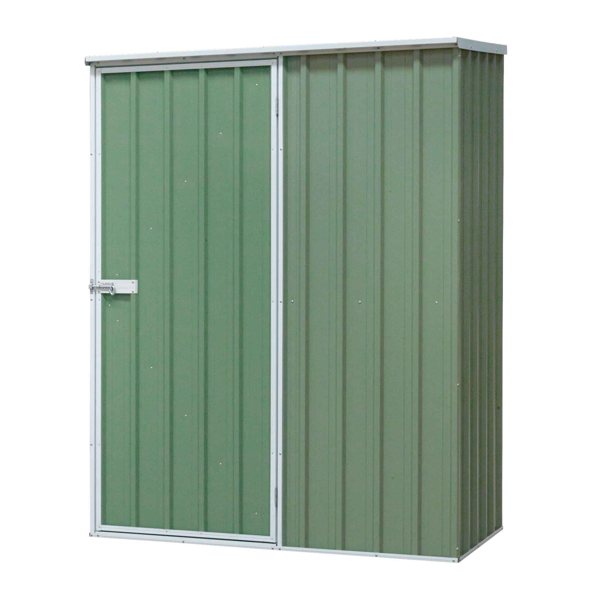 Galvanised Steel Metal Garden/Outdoor/Storage Shed, 5FT x 2.5FT, Pent Style Roof - Green - DG113 - Dellonda