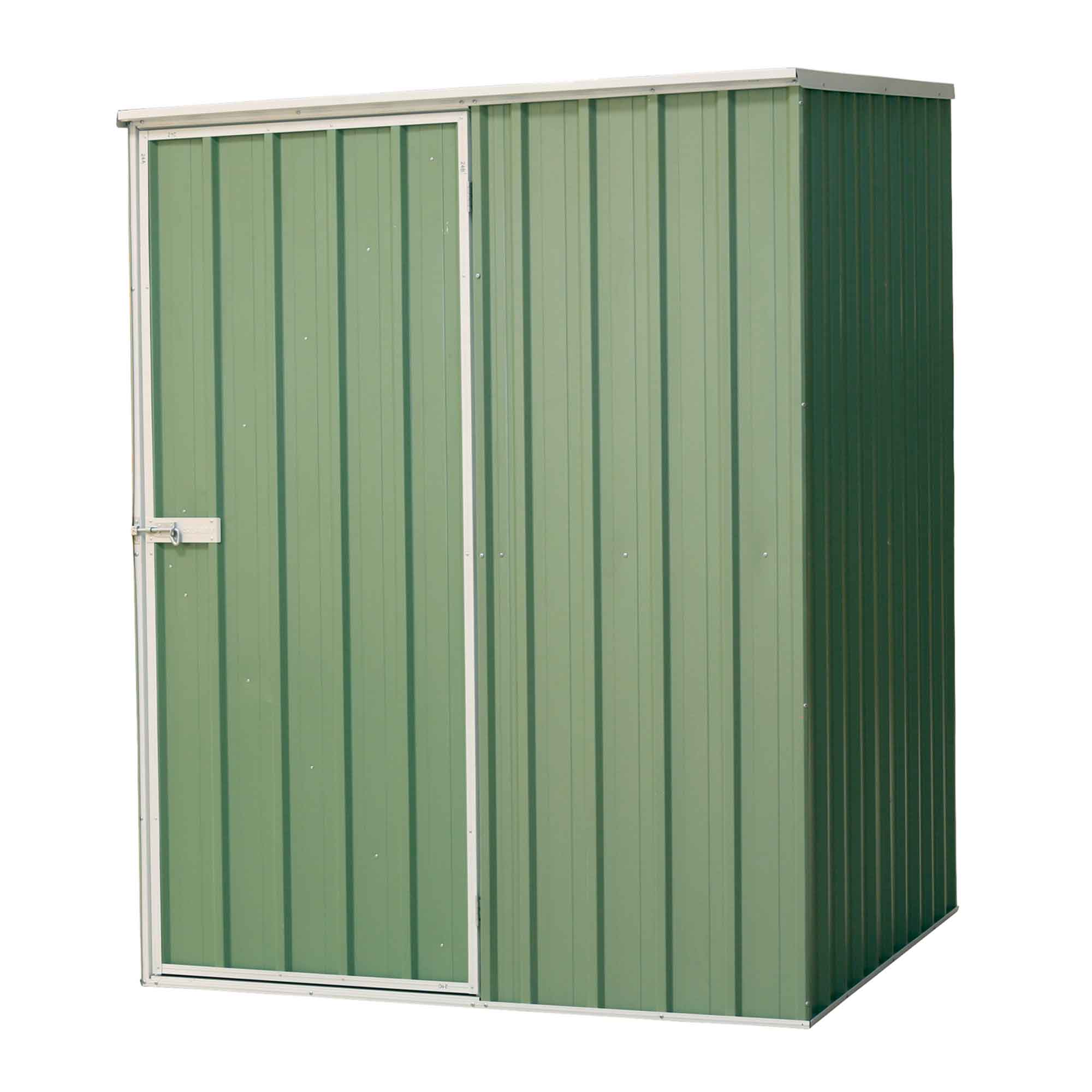 Galvanised Steel Metal Garden/Outdoor/Storage Shed, 5FT x 5FT, Pent Style Roof – Green - DG114 - Dellonda
